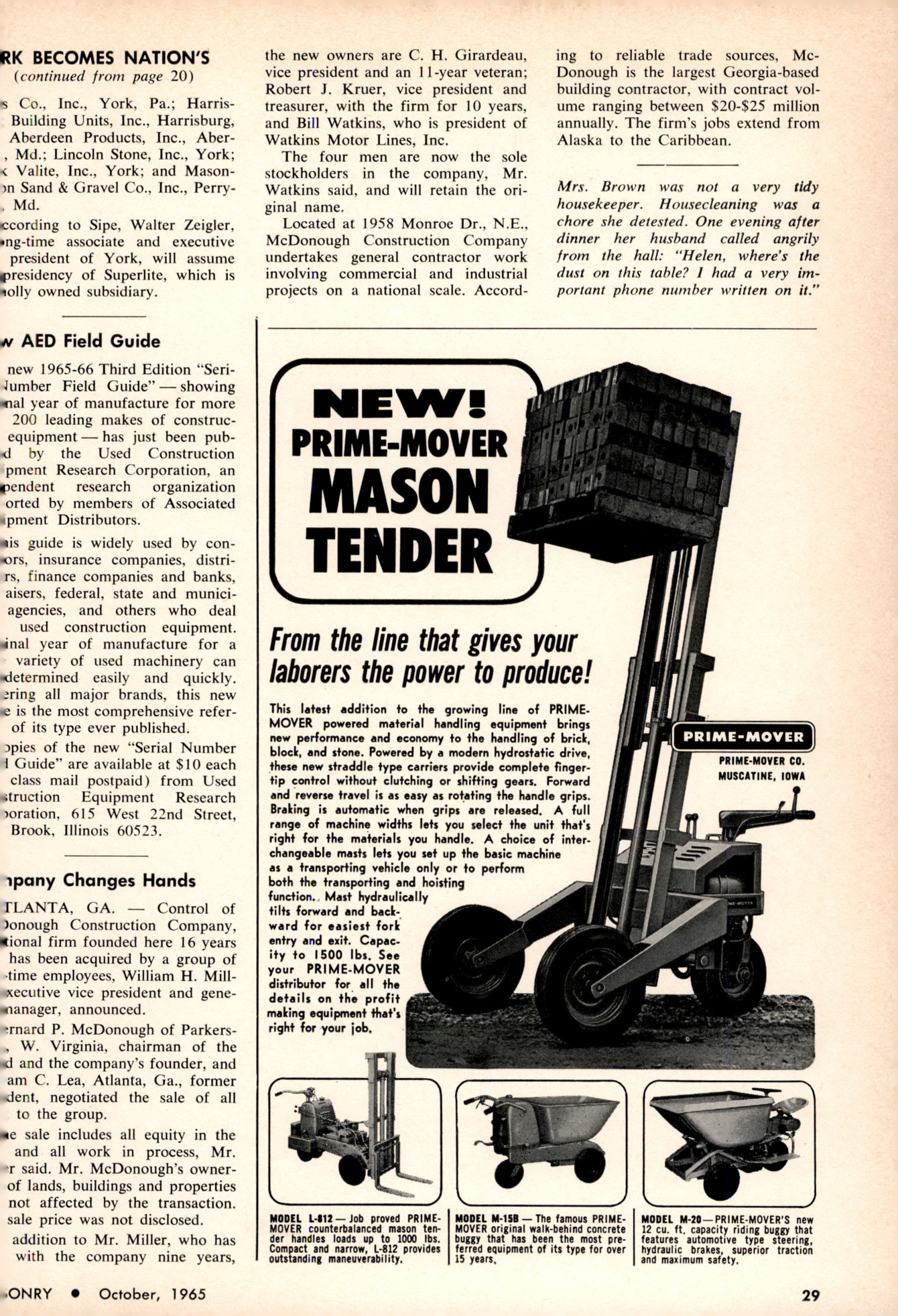 Masonry Magazine October 1965 Page. 29