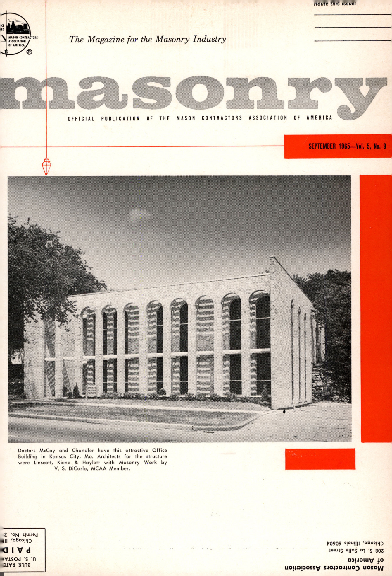 Masonry Magazine September 1965 Page. 1