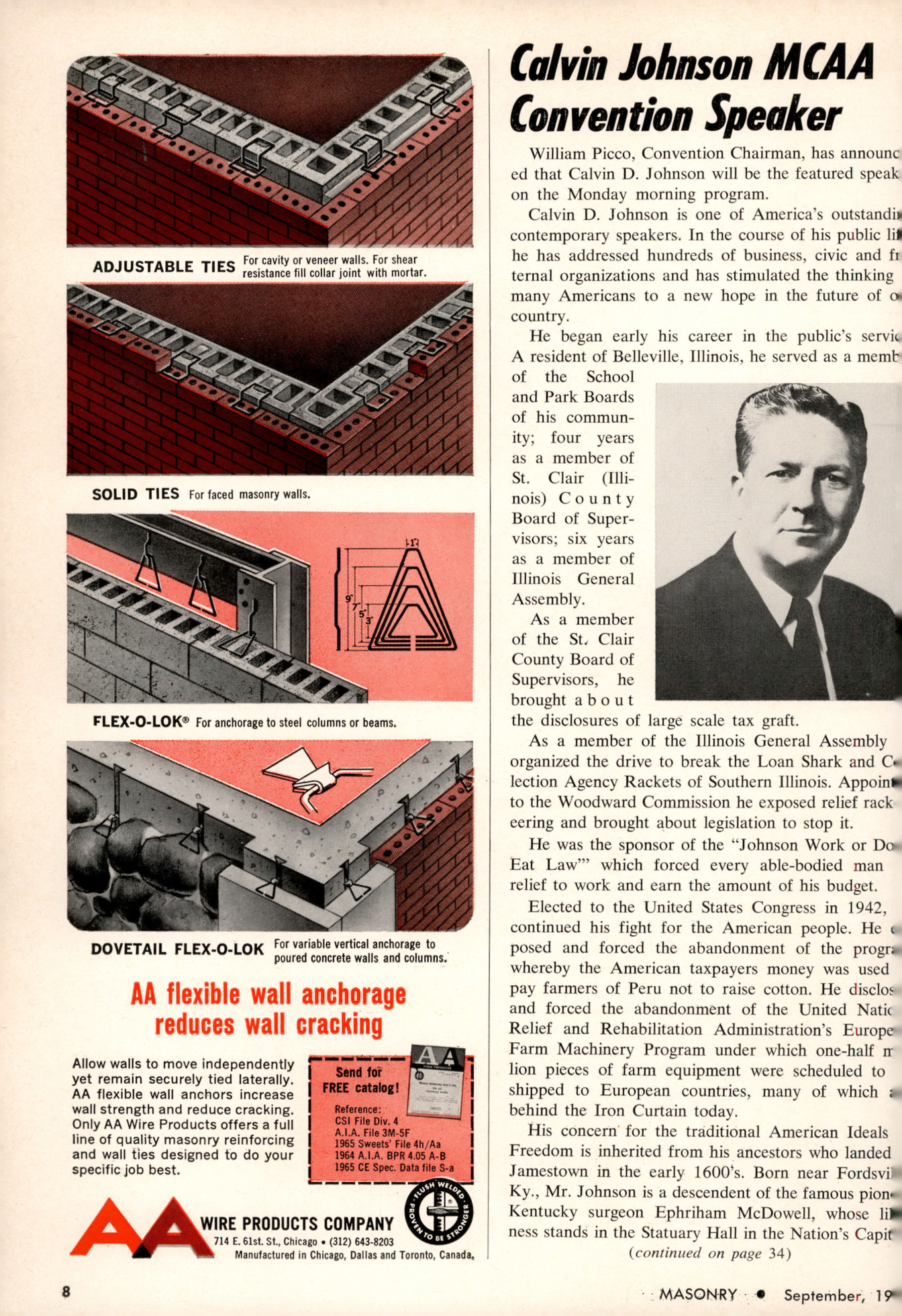 Masonry Magazine September 1965 Page. 8