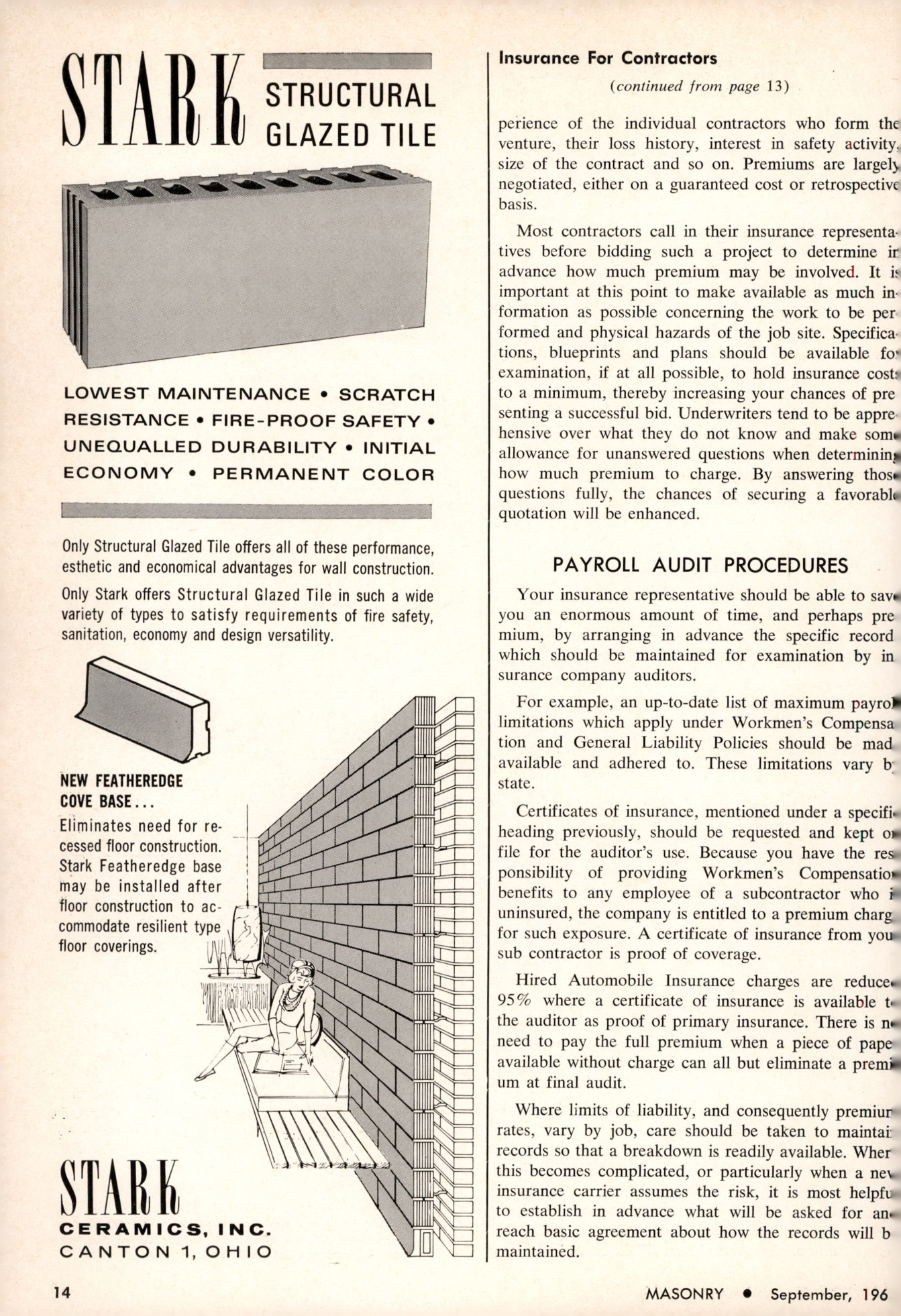 Masonry Magazine September 1965 Page. 14