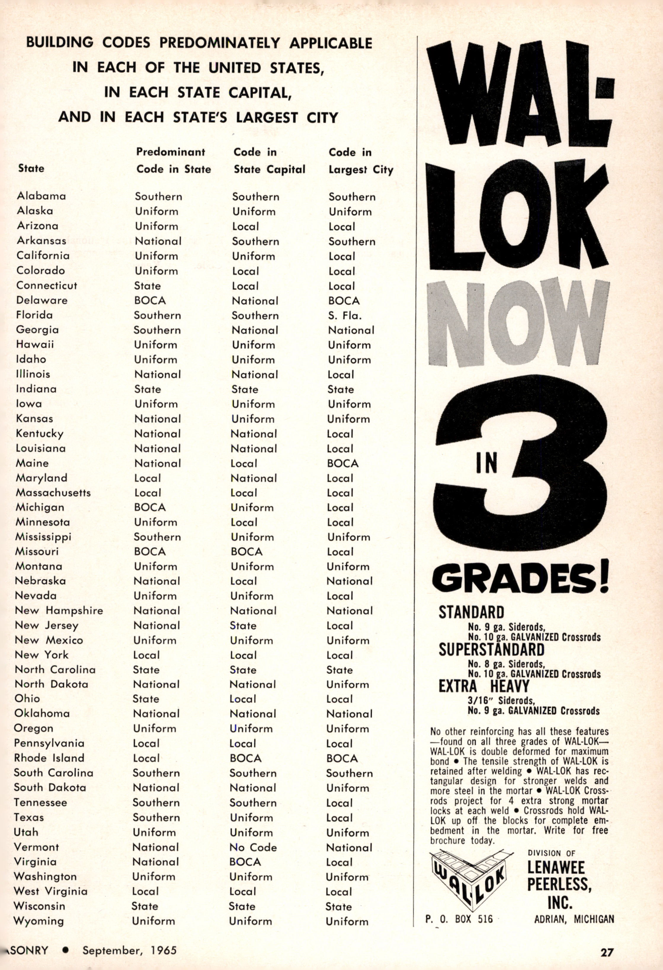 Masonry Magazine September 1965 Page. 27