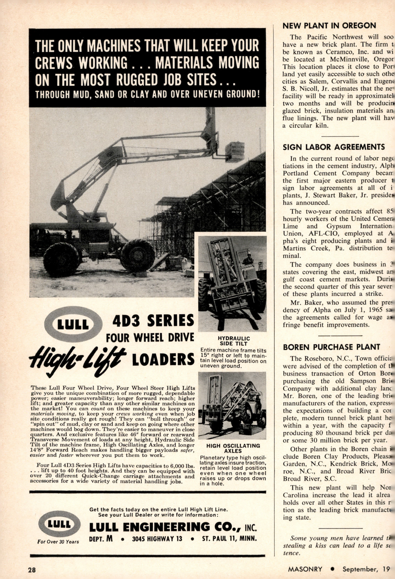 Masonry Magazine September 1965 Page. 28