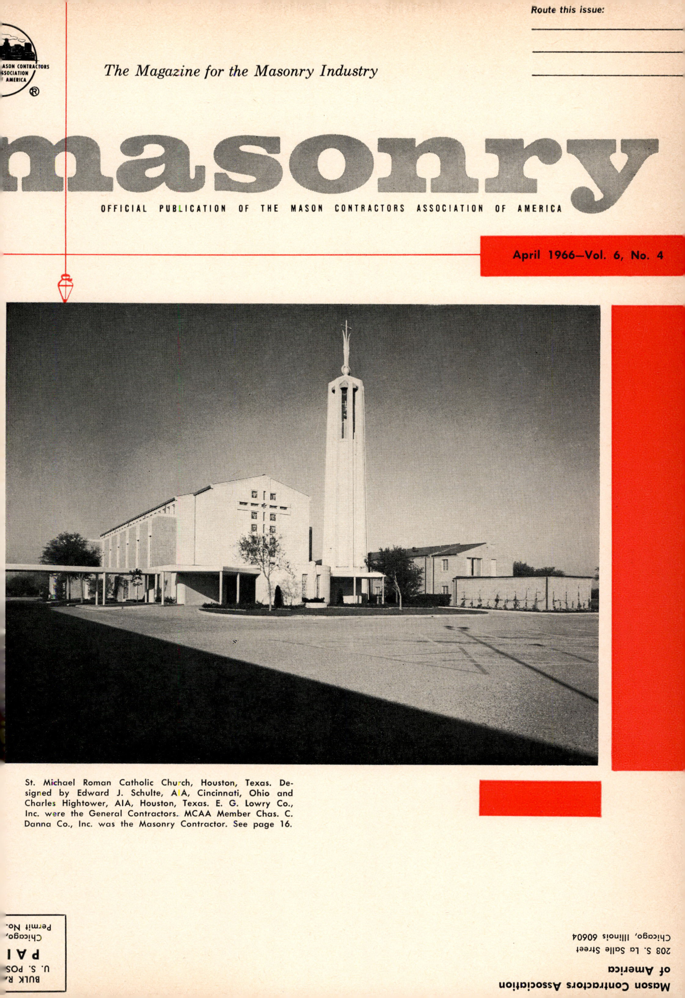 Masonry Magazine April 1966 Page. 1