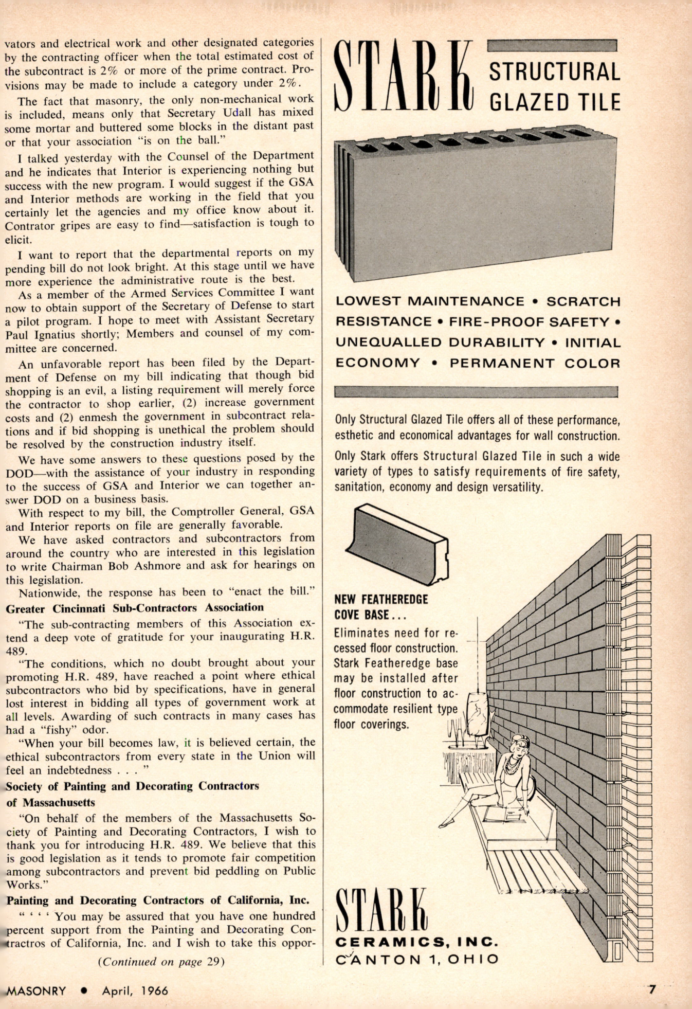 Masonry Magazine April 1966 Page. 7