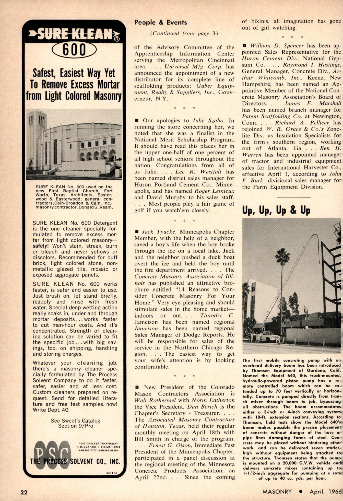 Masonry Magazine April 1966 Page. 22