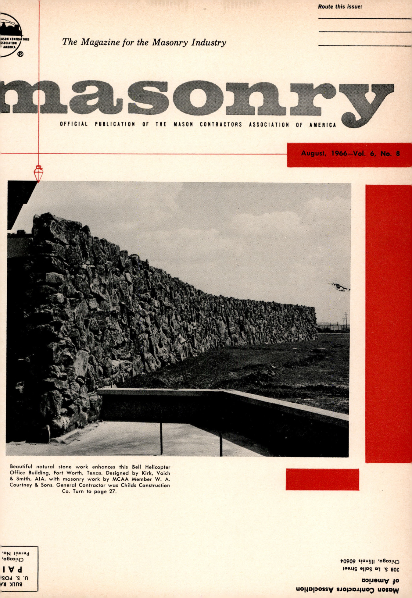 Masonry Magazine August 1966 Page. 1
