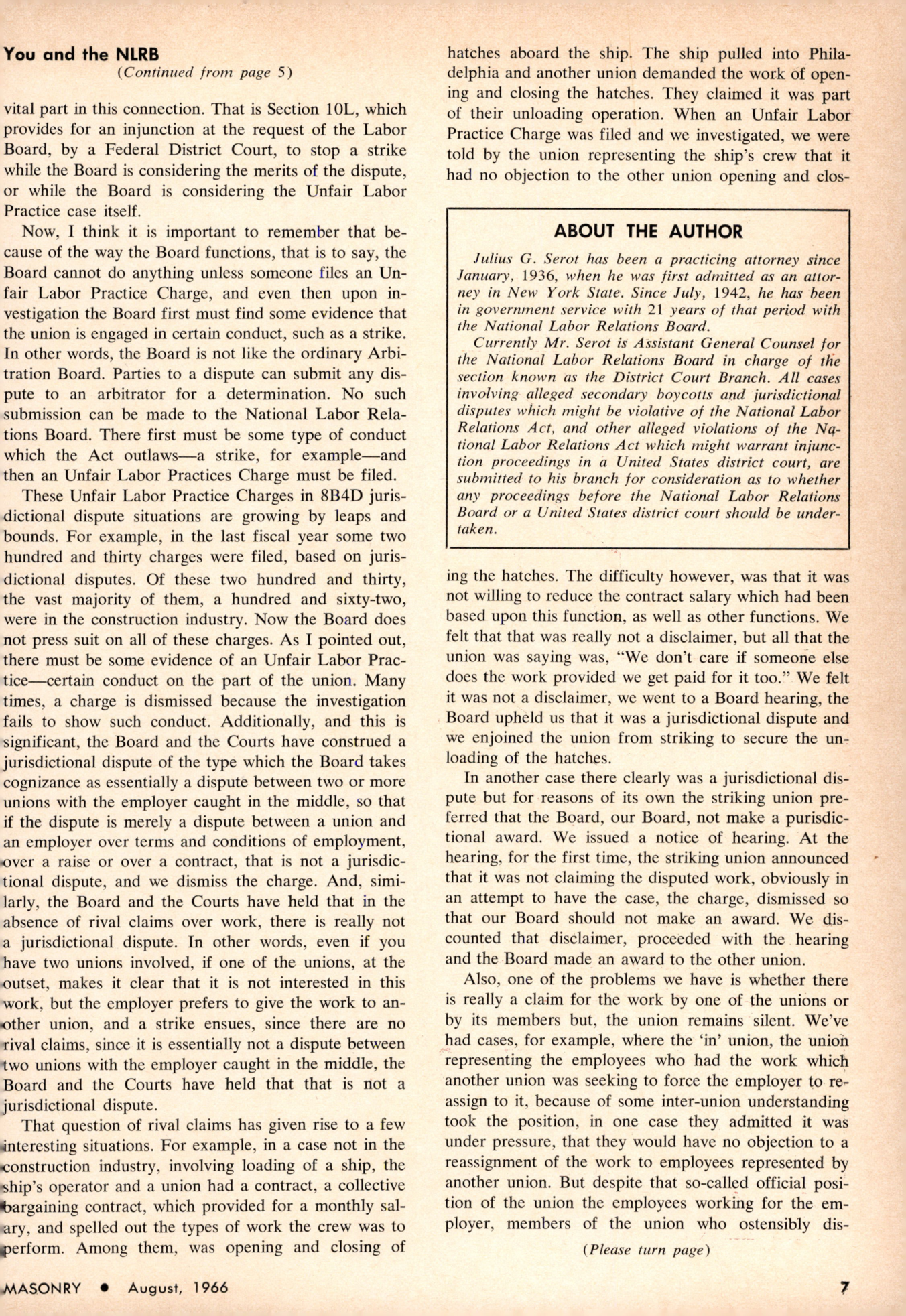 Masonry Magazine August 1966 Page. 7