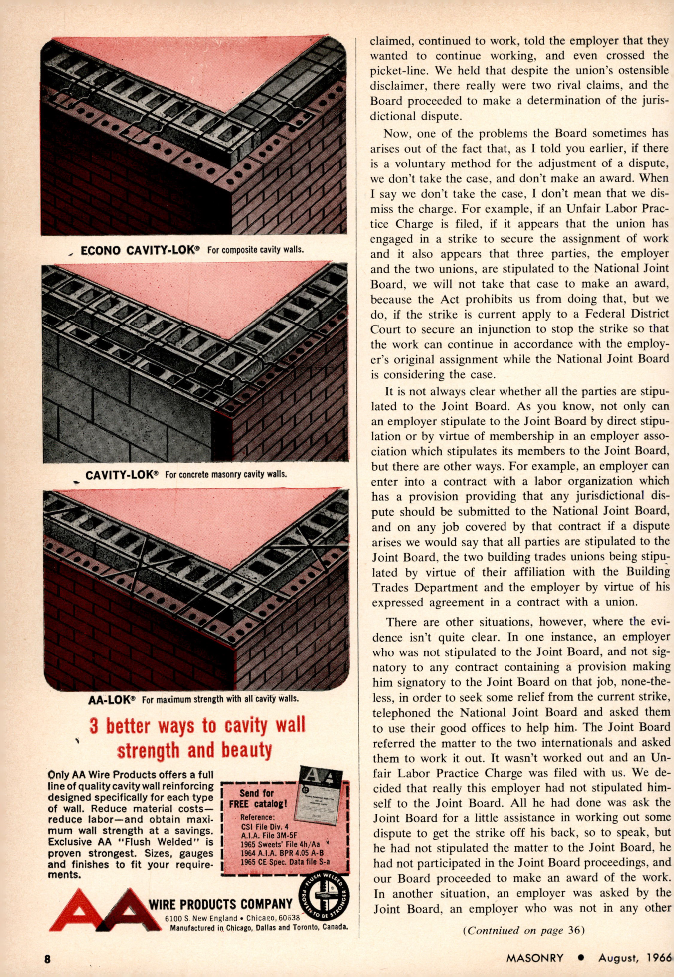 Masonry Magazine August 1966 Page. 8