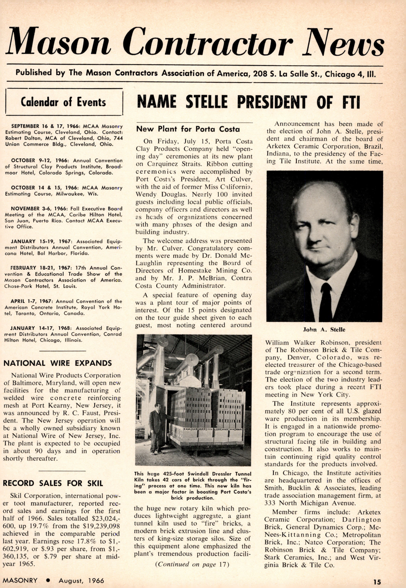 Masonry Magazine August 1966 Page. 15