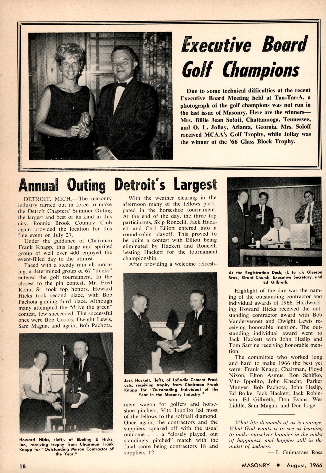 Masonry Magazine August 1966 Page. 18