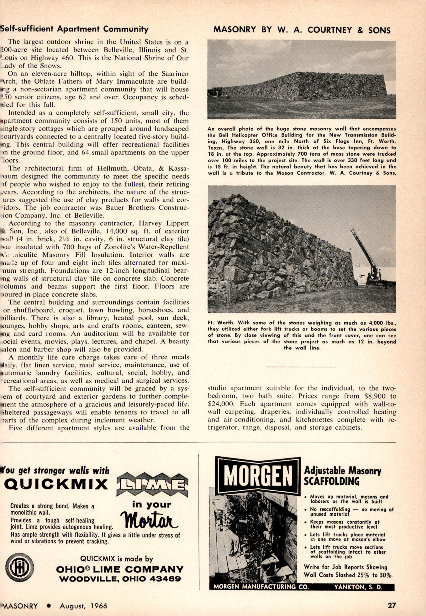 Masonry Magazine August 1966 Page. 27