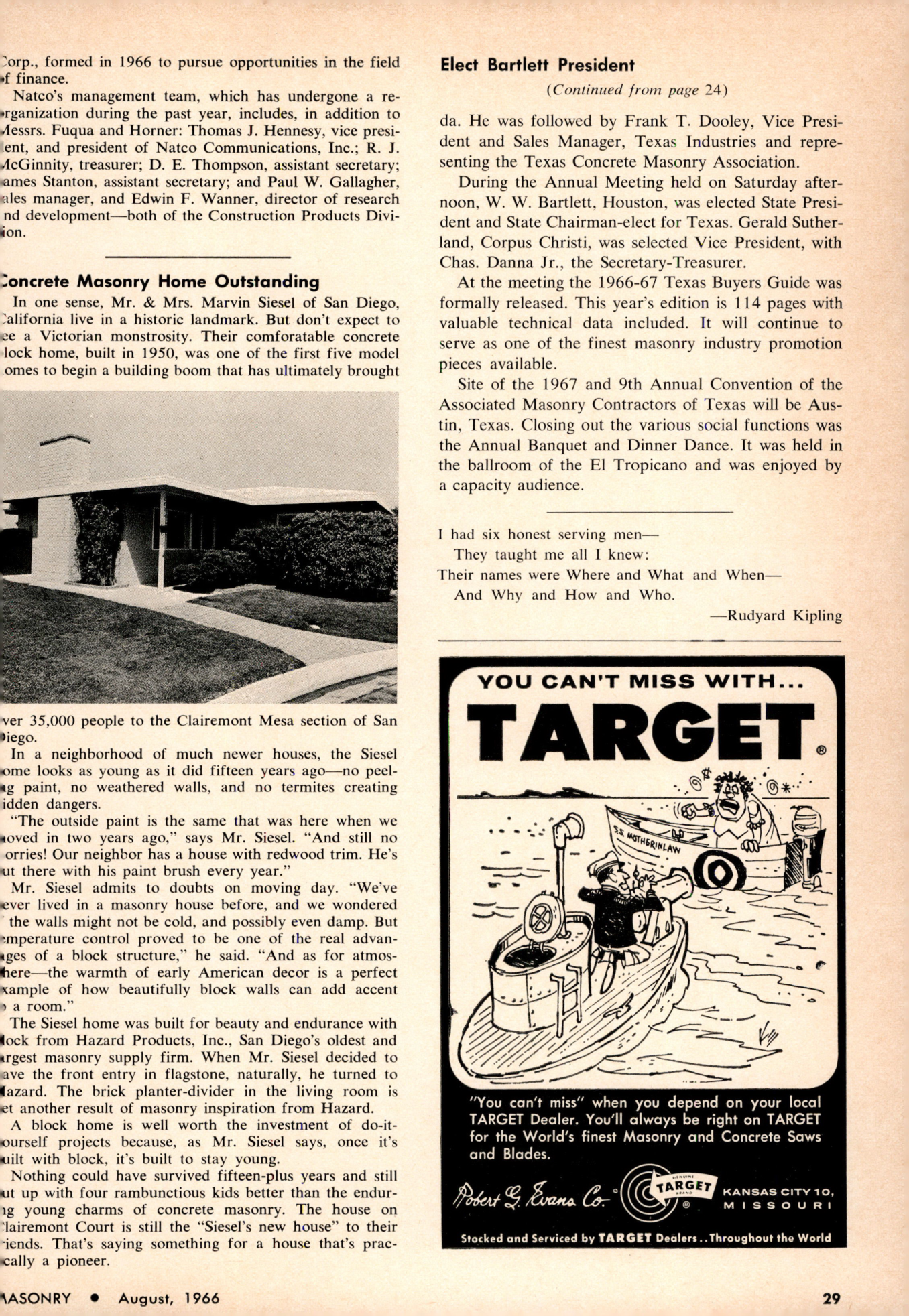 Masonry Magazine August 1966 Page. 29