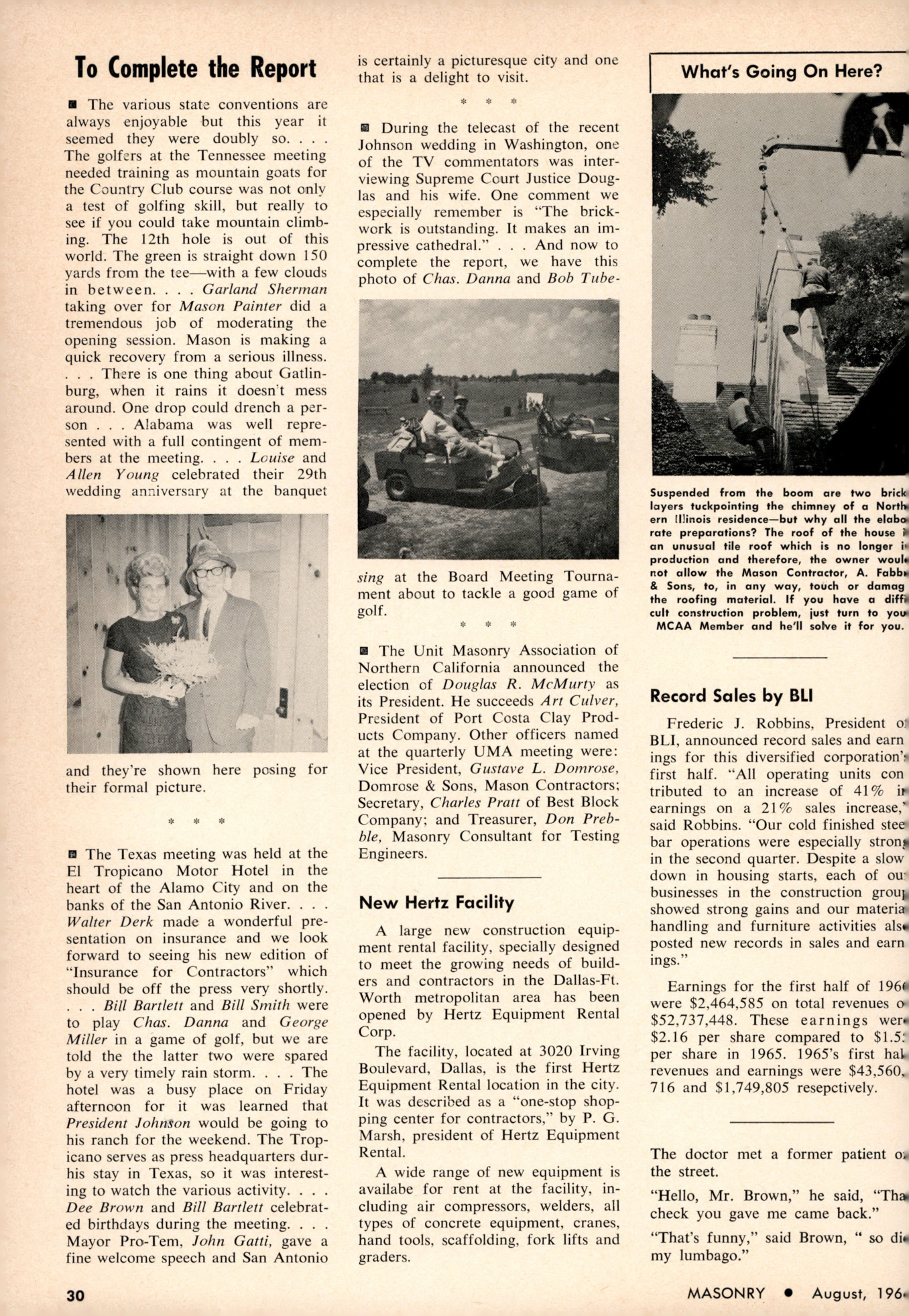 Masonry Magazine August 1966 Page. 30