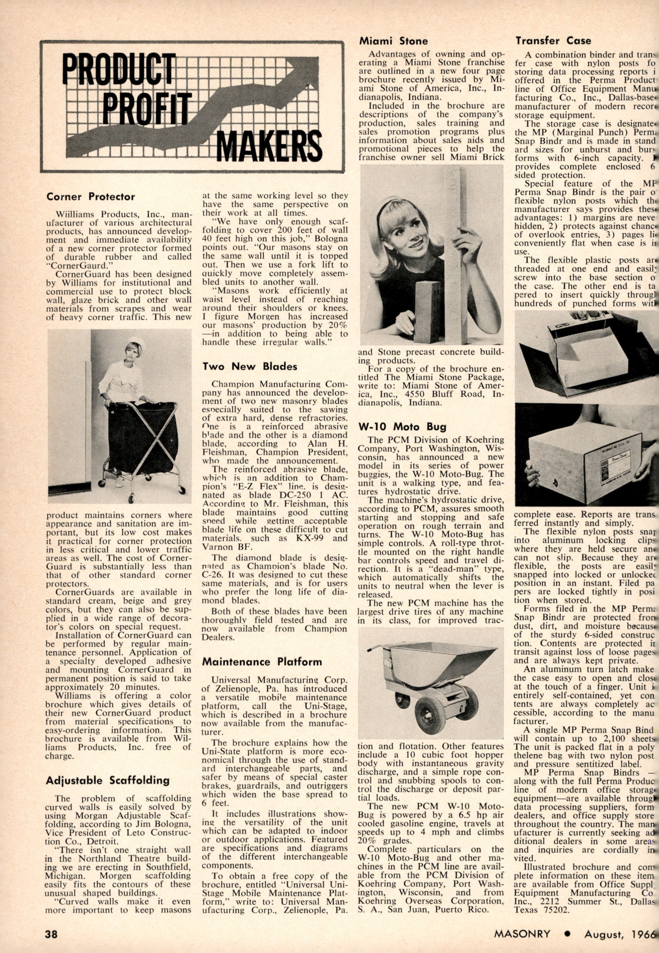 Masonry Magazine August 1966 Page. 38