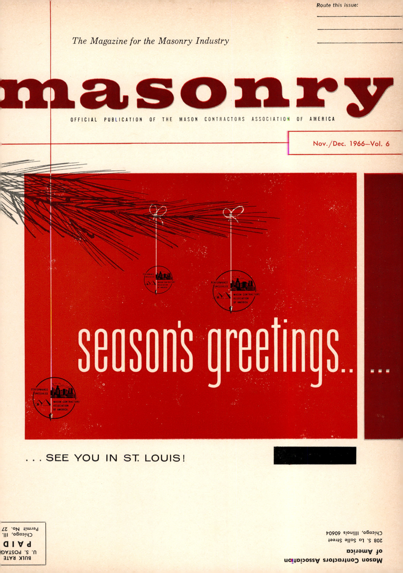 Masonry Magazine December 1966 Page. 1