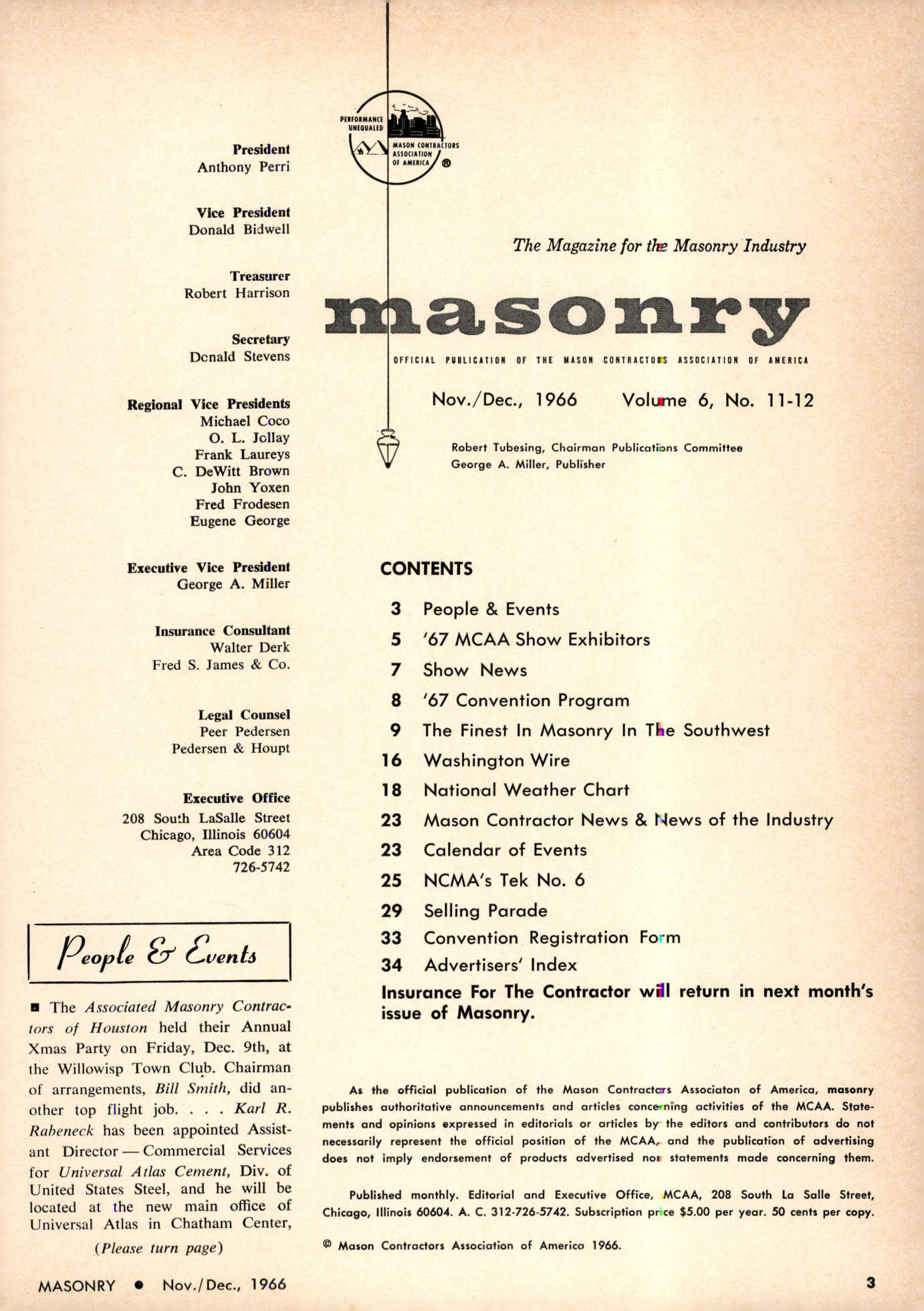 Masonry Magazine December 1966 Page. 3