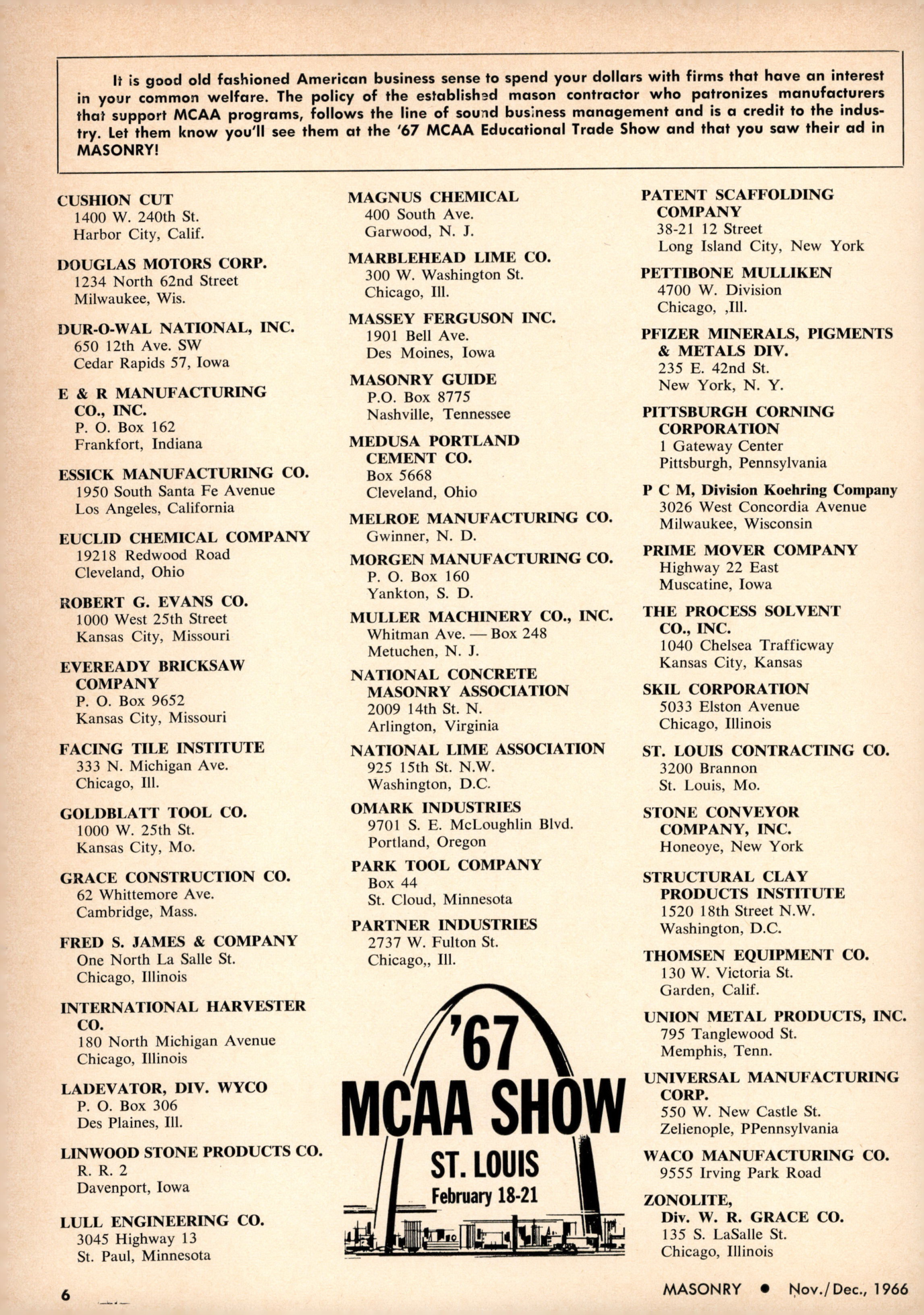 Masonry Magazine December 1966 Page. 6