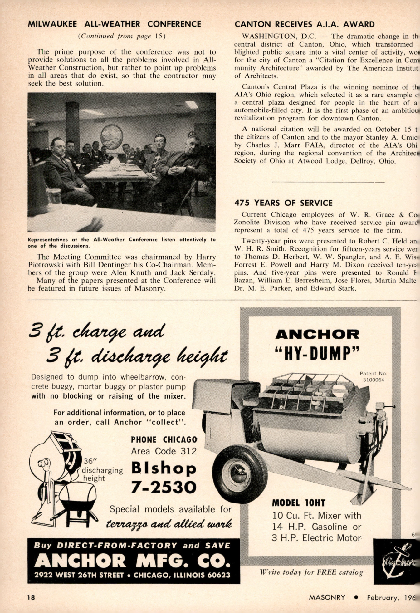 Masonry Magazine February 1966 Page. 18