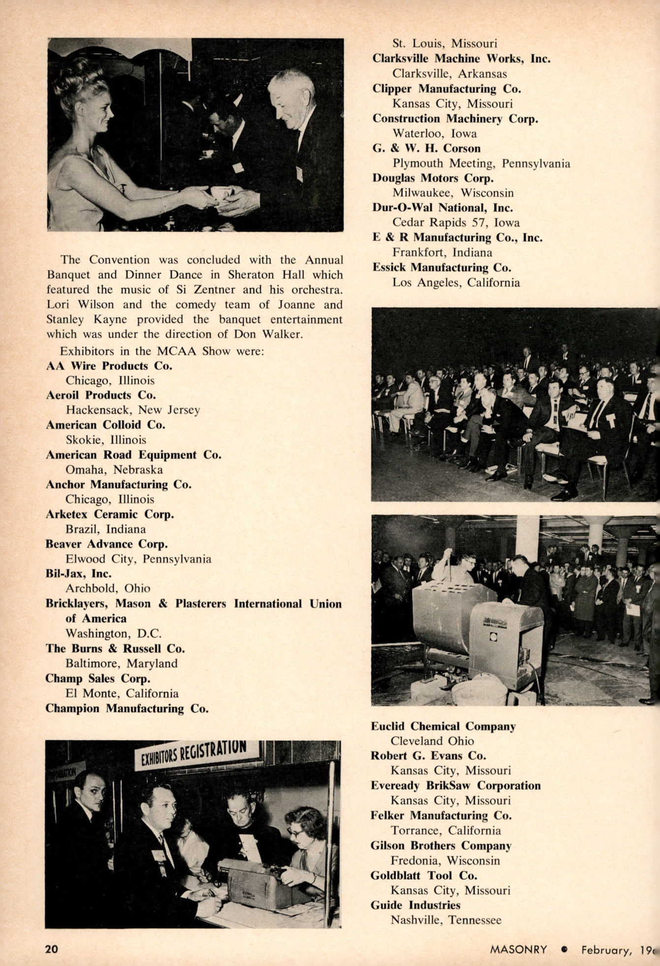 Masonry Magazine February 1966 Page. 20