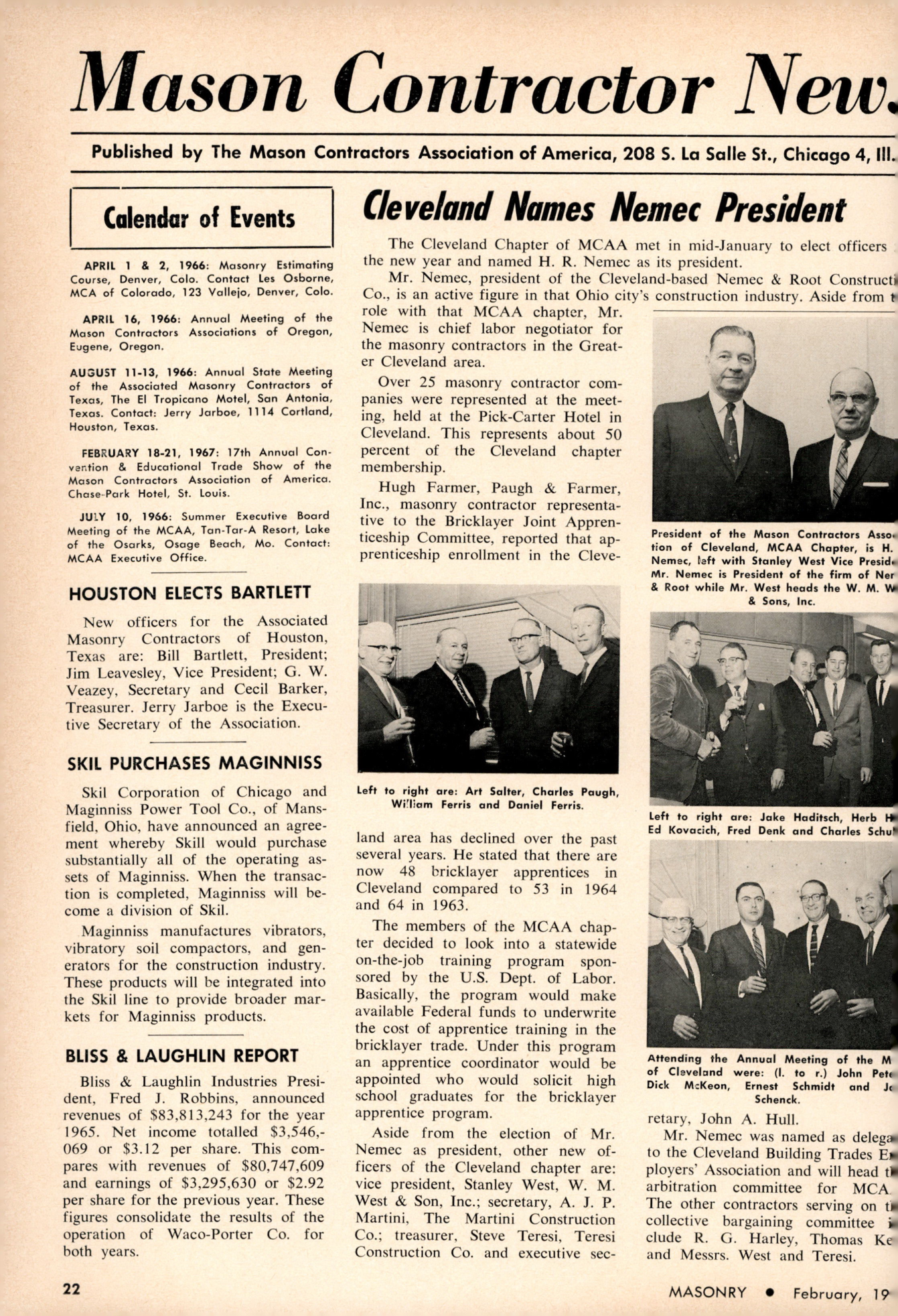 Masonry Magazine February 1966 Page. 22