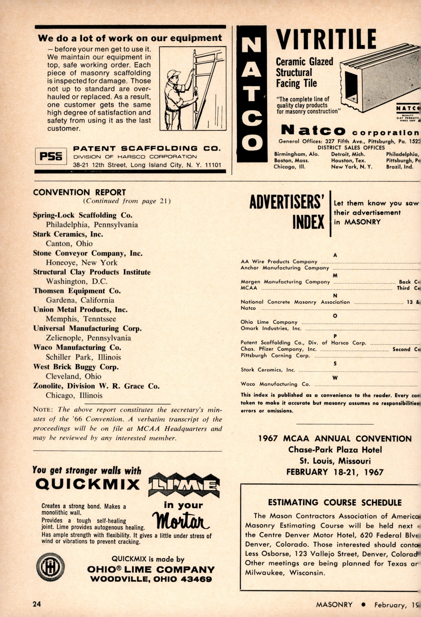 Masonry Magazine February 1966 Page. 24