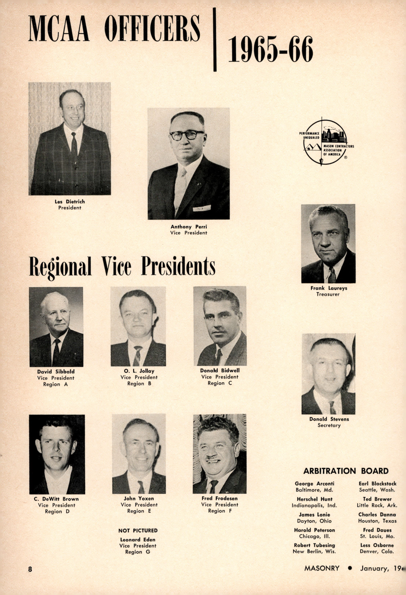 Masonry Magazine January 1966 Page. 8
