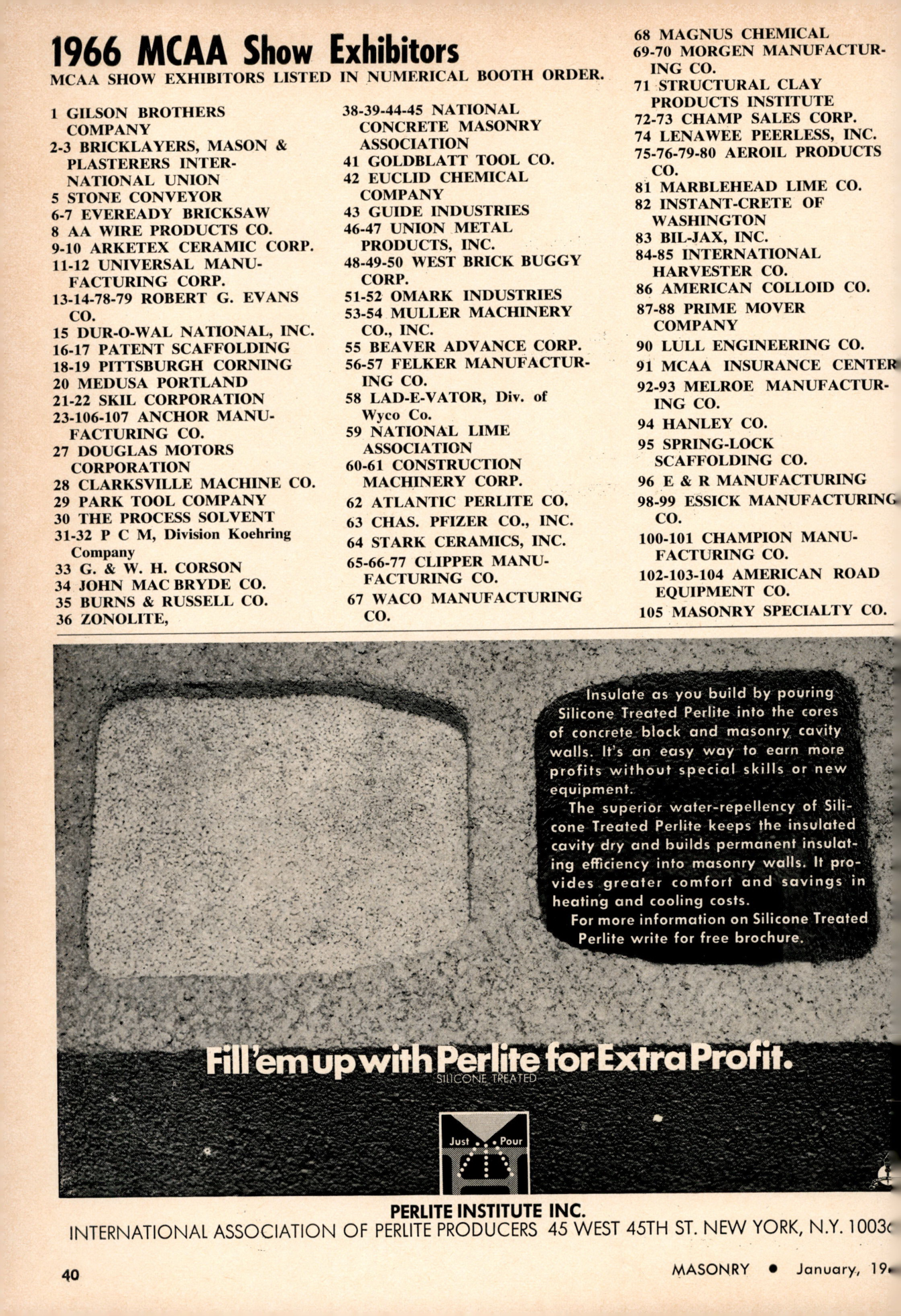 Masonry Magazine January 1966 Page. 38