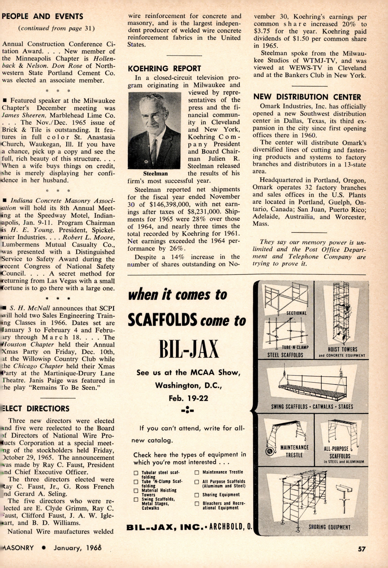 Masonry Magazine January 1966 Page. 55