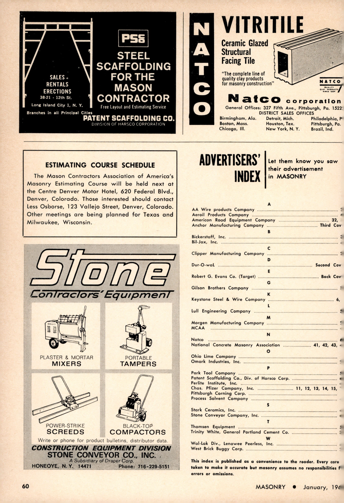 Masonry Magazine January 1966 Page. 58