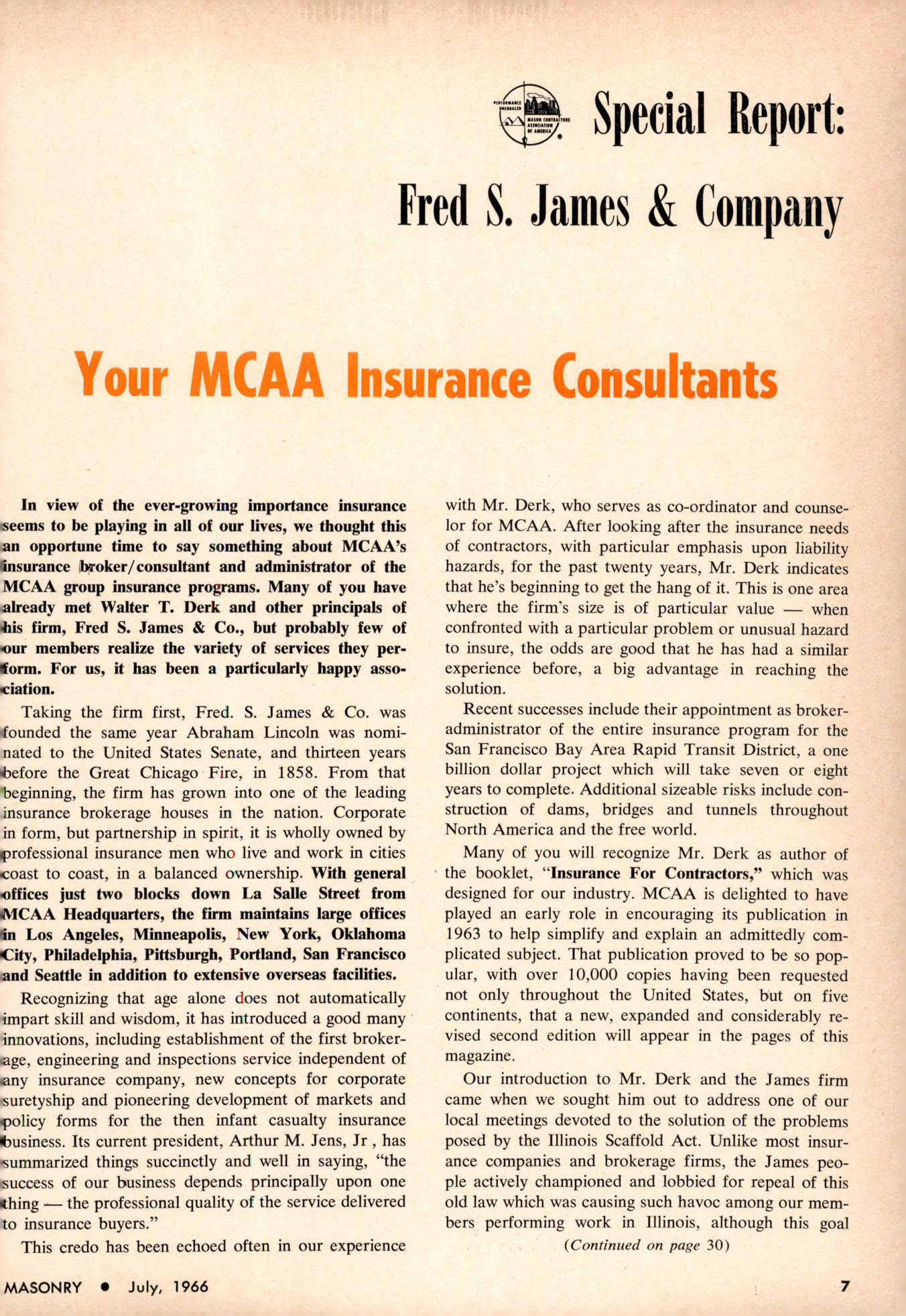 Masonry Magazine July 1966 Page. 7