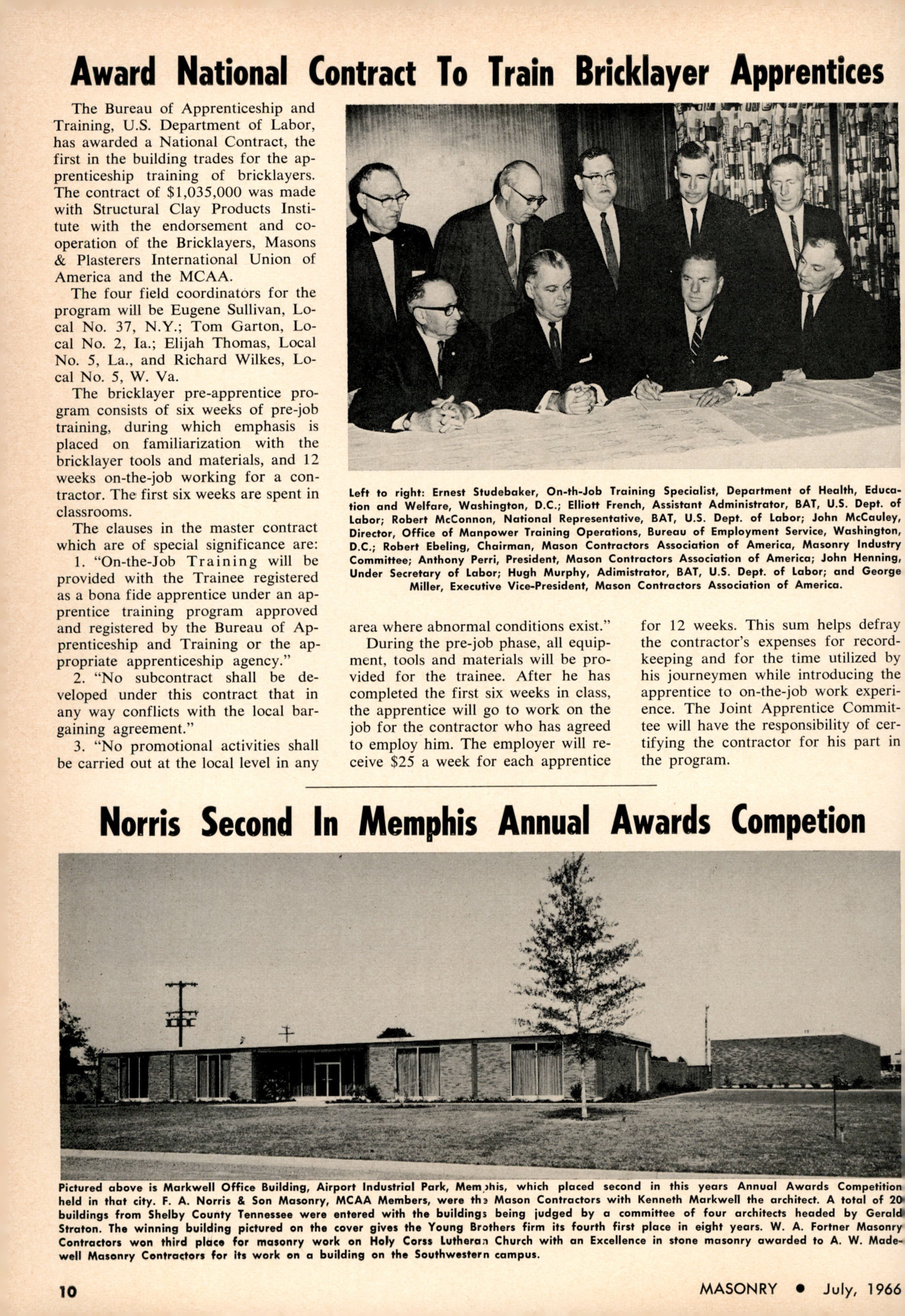 Masonry Magazine July 1966 Page. 10