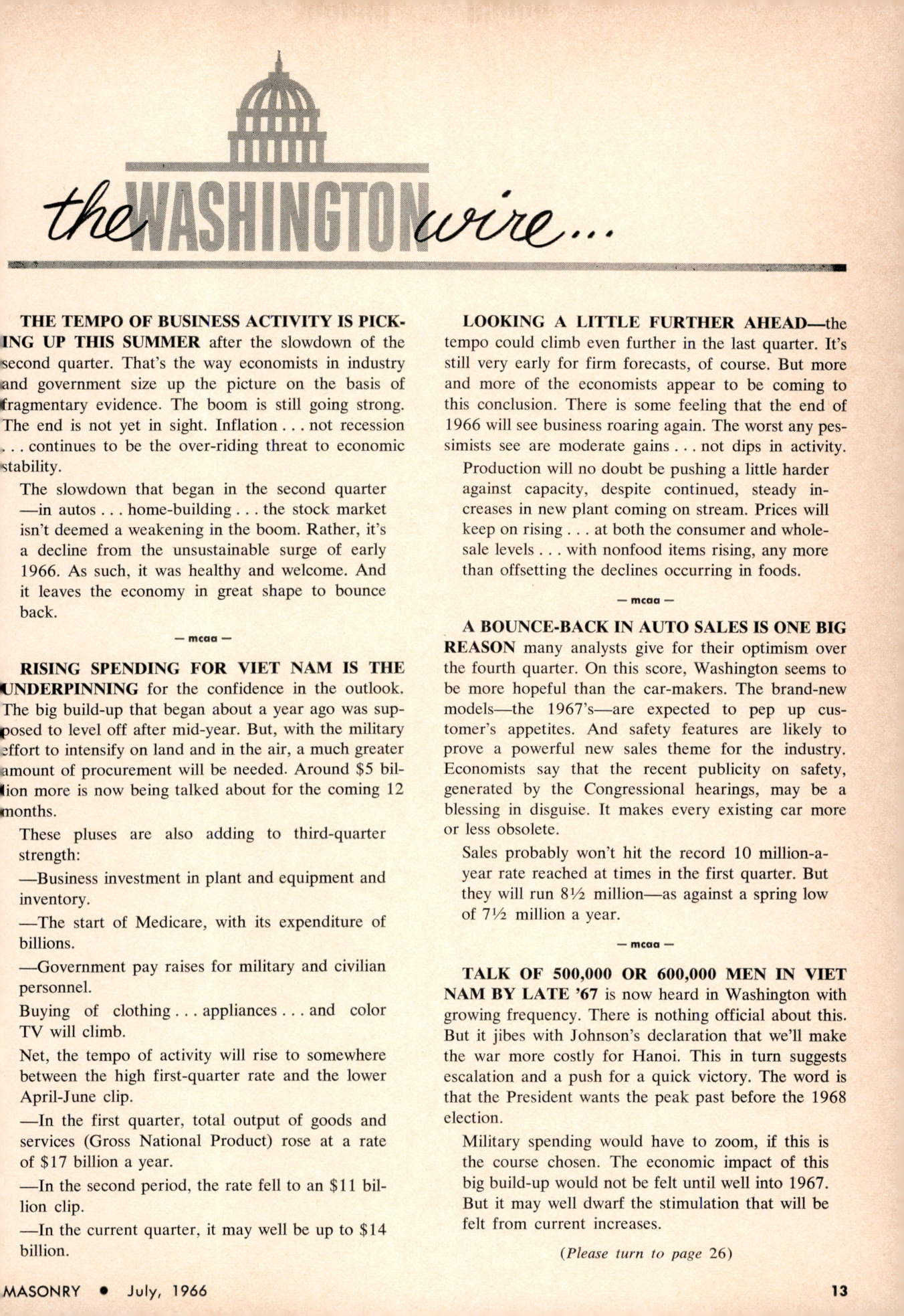 Masonry Magazine July 1966 Page. 13