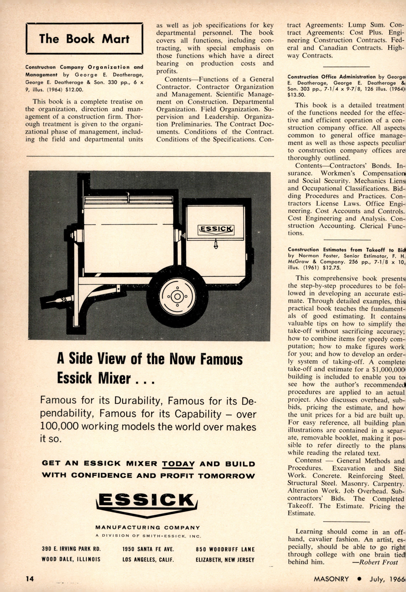 Masonry Magazine July 1966 Page. 14