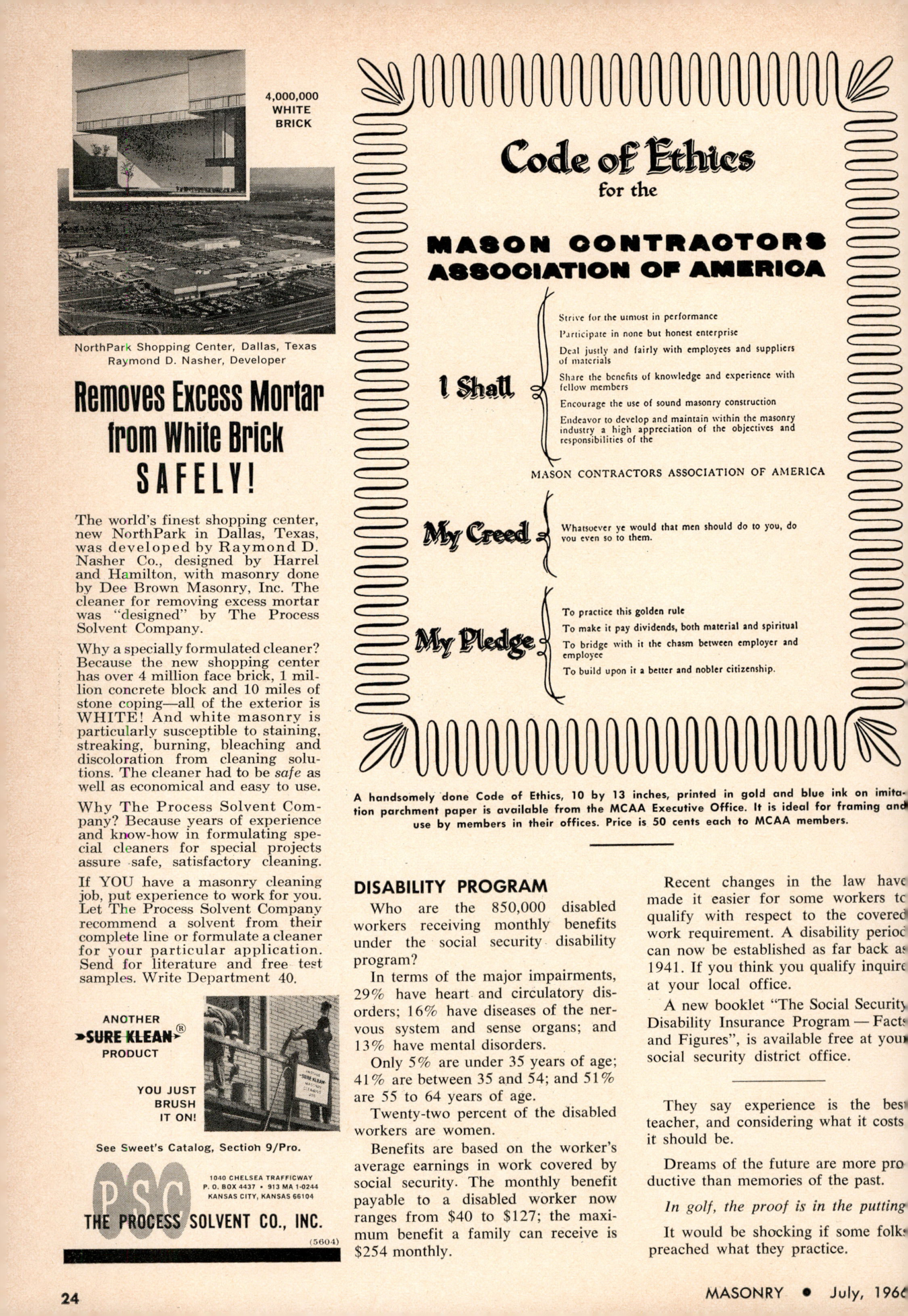 Masonry Magazine July 1966 Page. 24