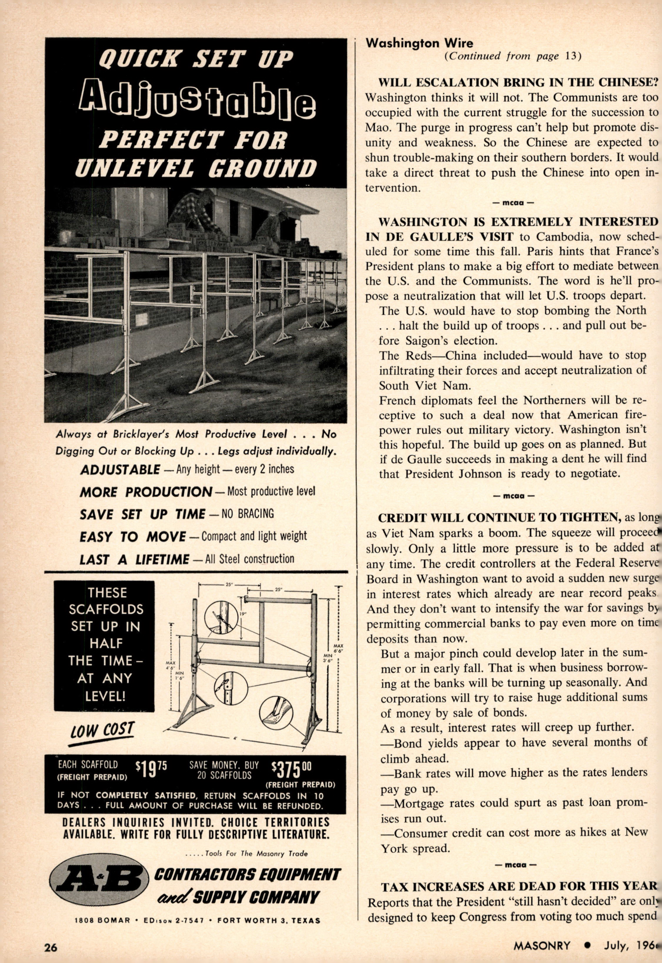 Masonry Magazine July 1966 Page. 26