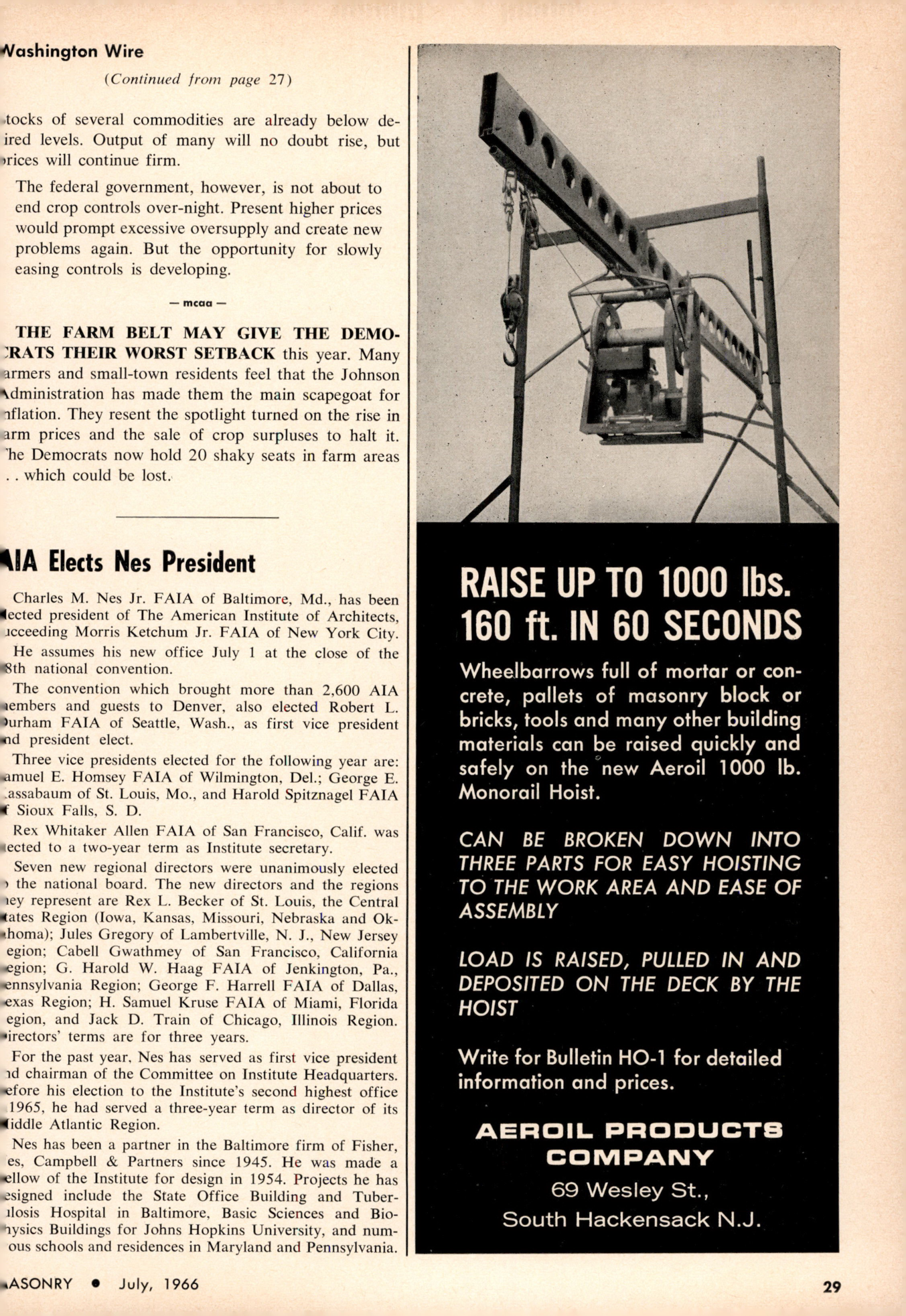 Masonry Magazine July 1966 Page. 29
