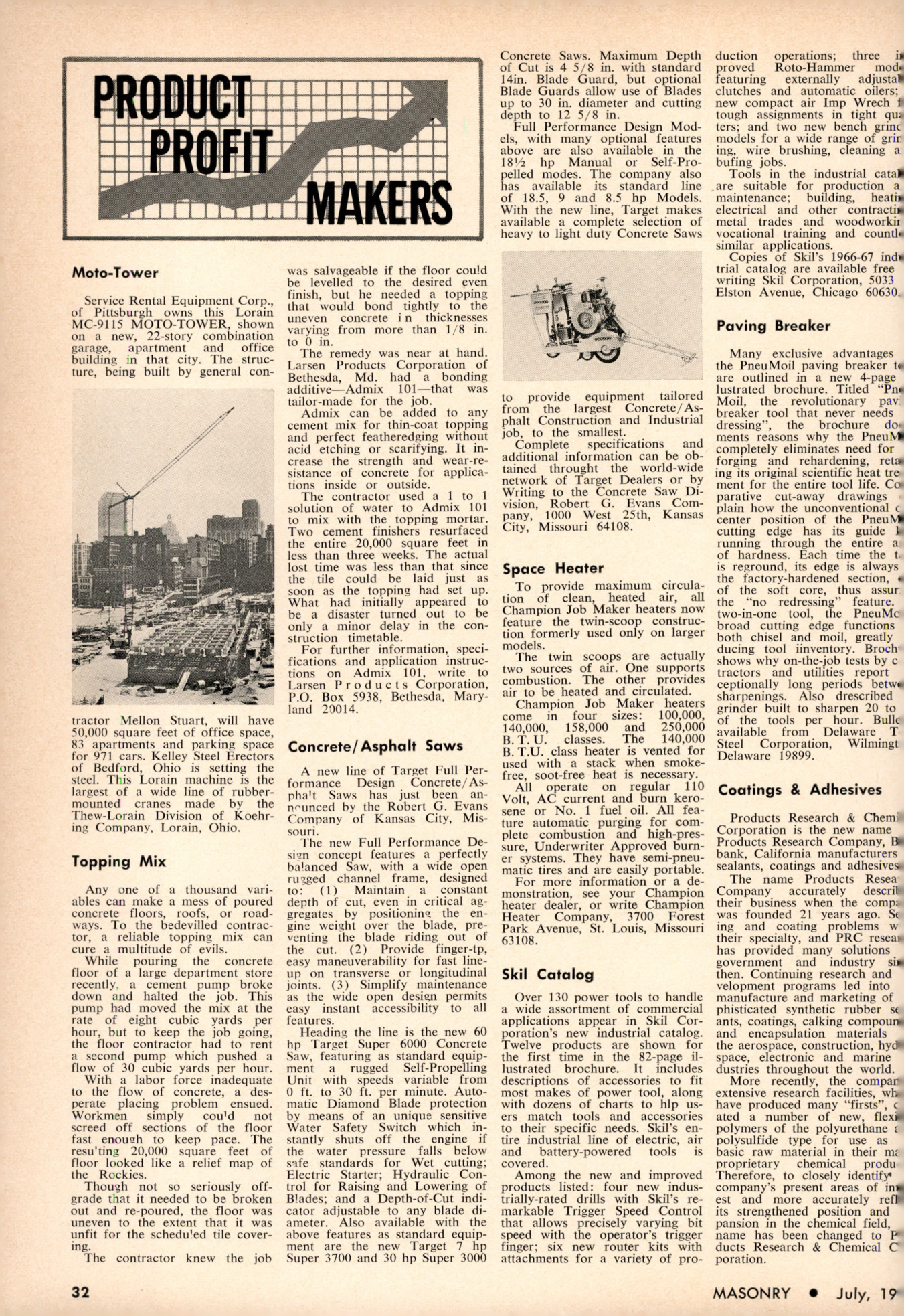 Masonry Magazine July 1966 Page. 32