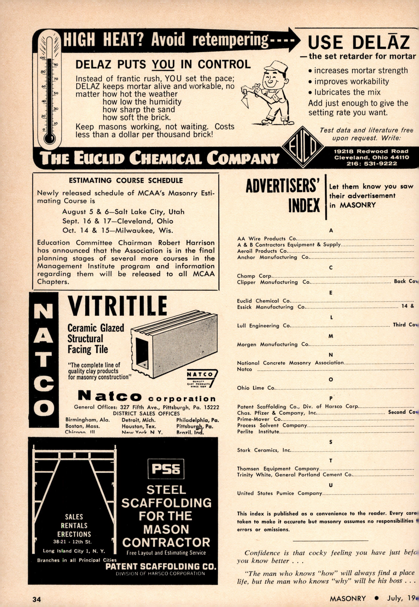 Masonry Magazine July 1966 Page. 34