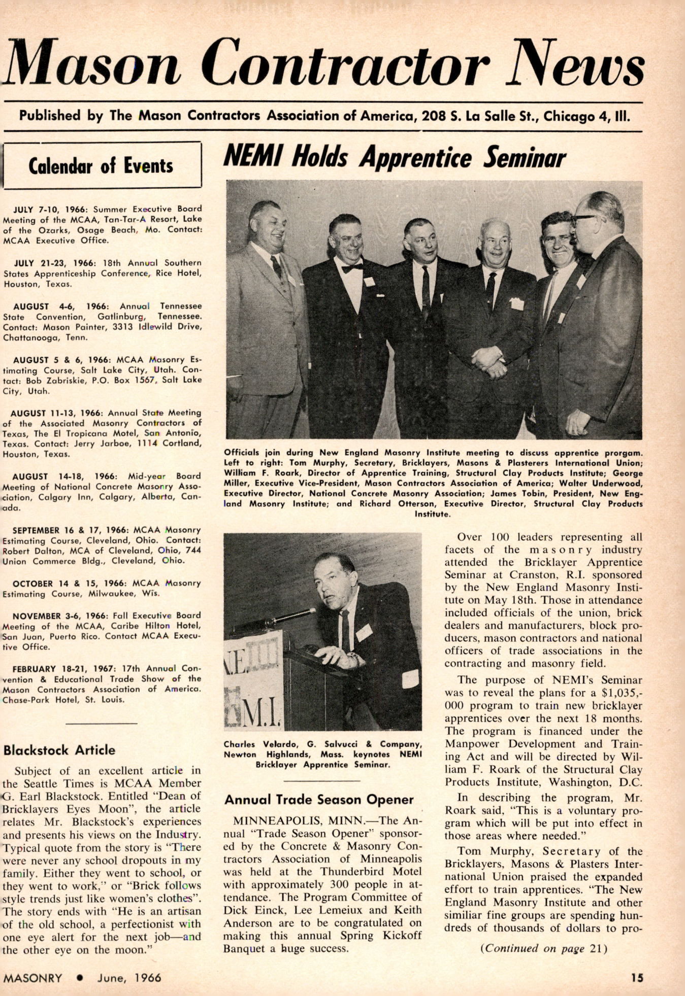 Masonry Magazine June 1966 Page. 15