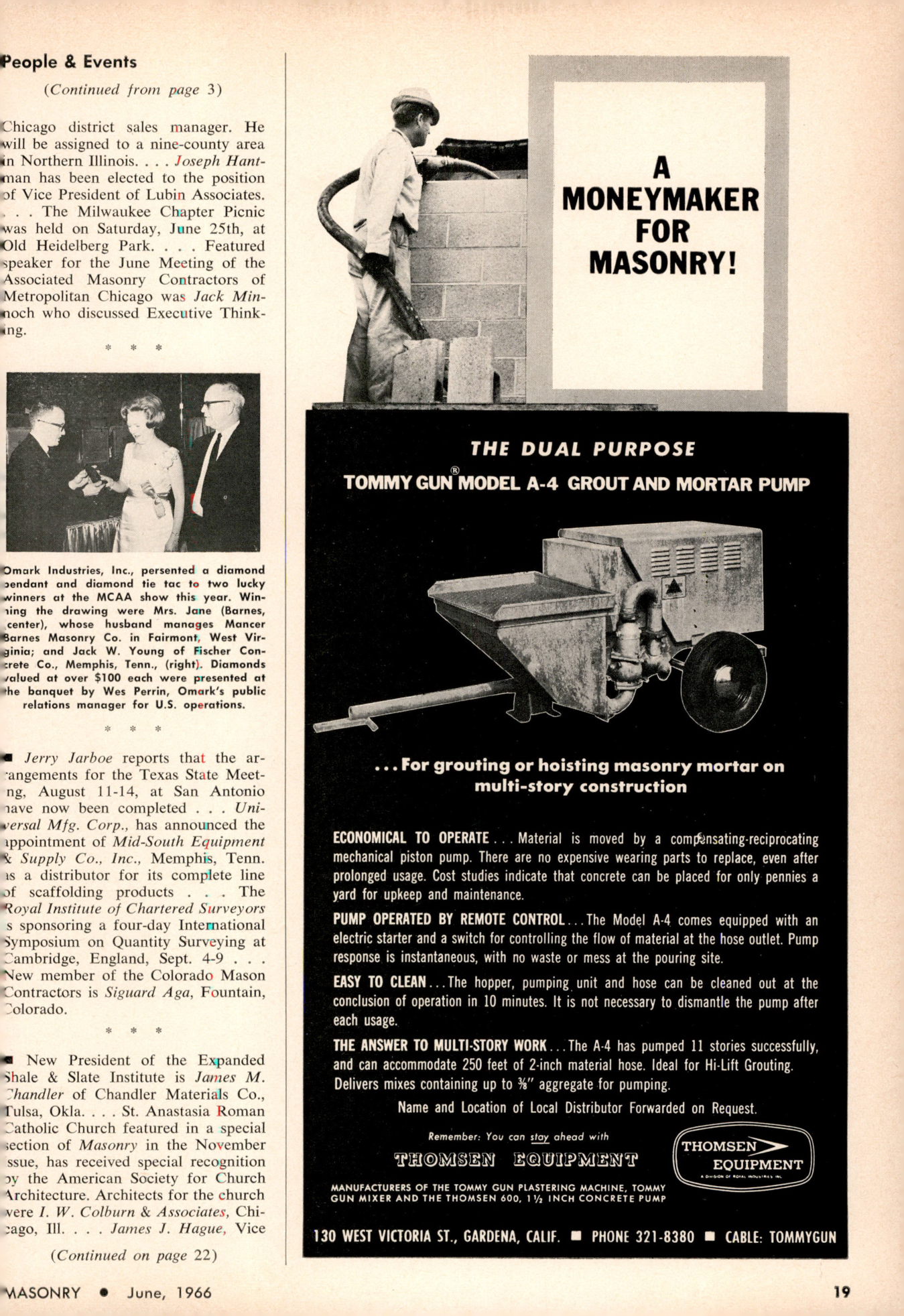 Masonry Magazine June 1966 Page. 19