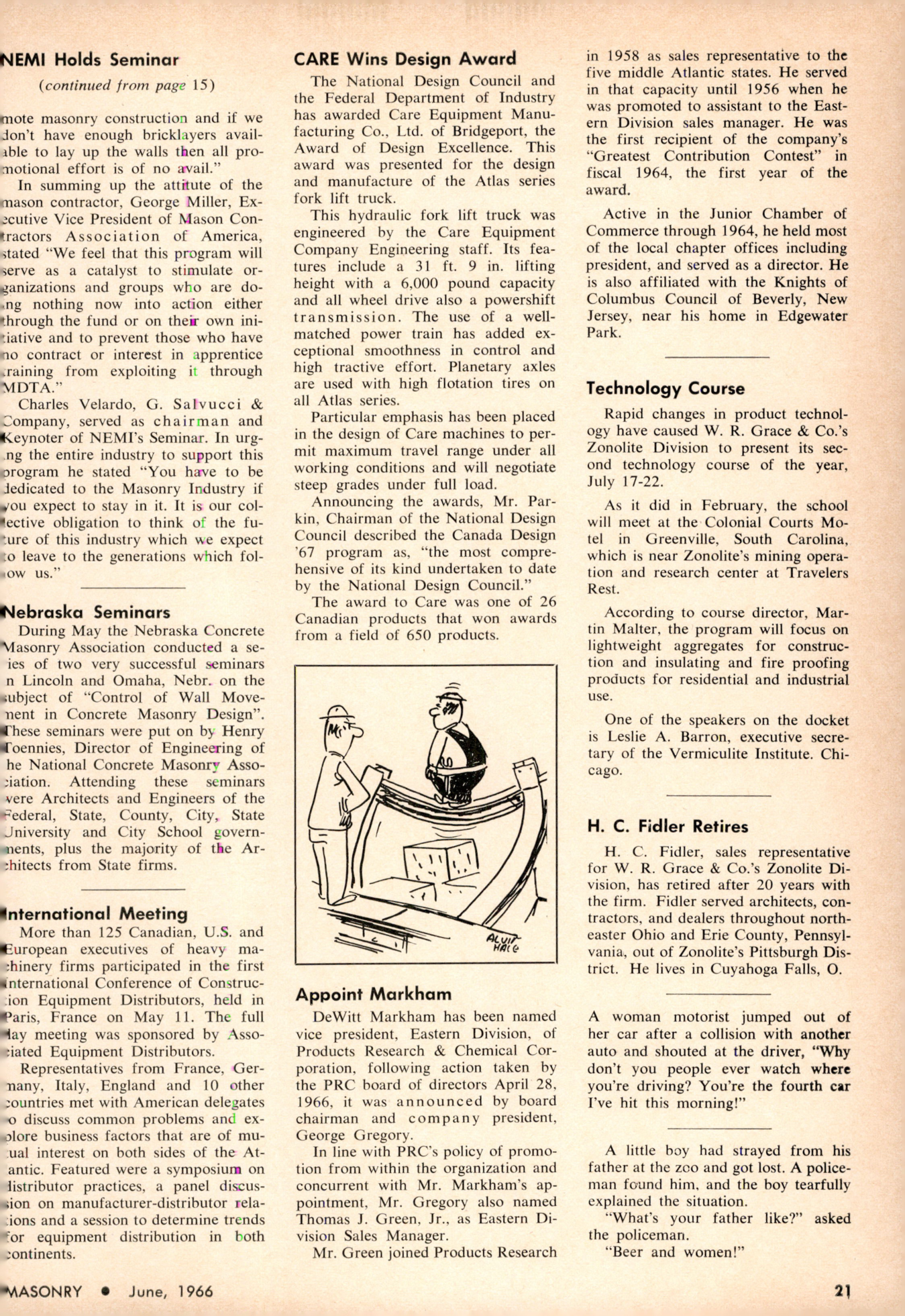 Masonry Magazine June 1966 Page. 21