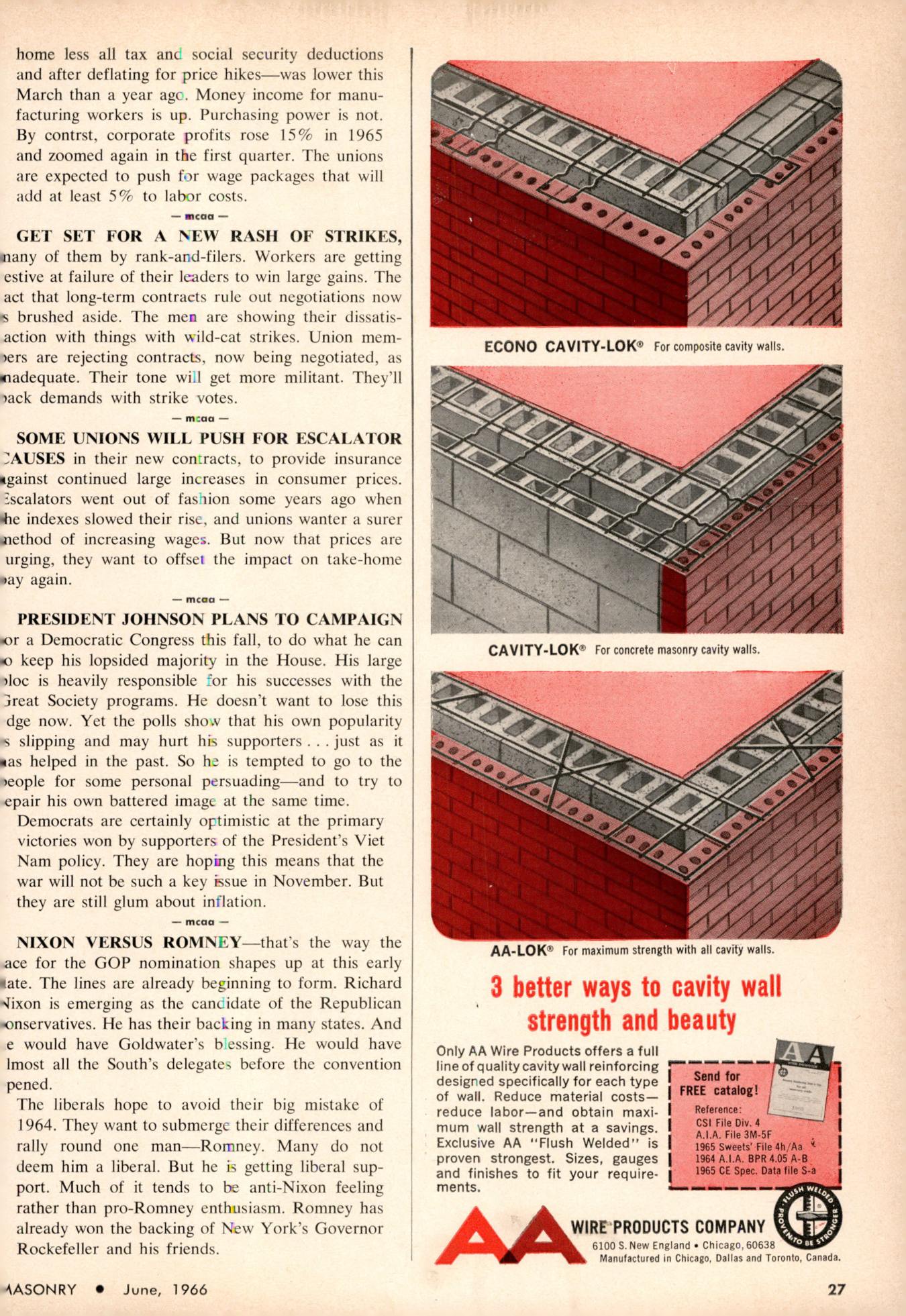 Masonry Magazine June 1966 Page. 27