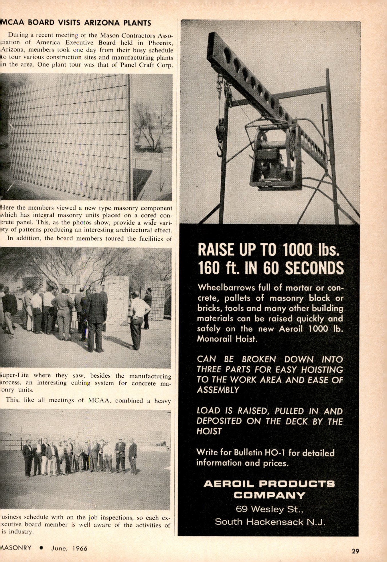 Masonry Magazine June 1966 Page. 29