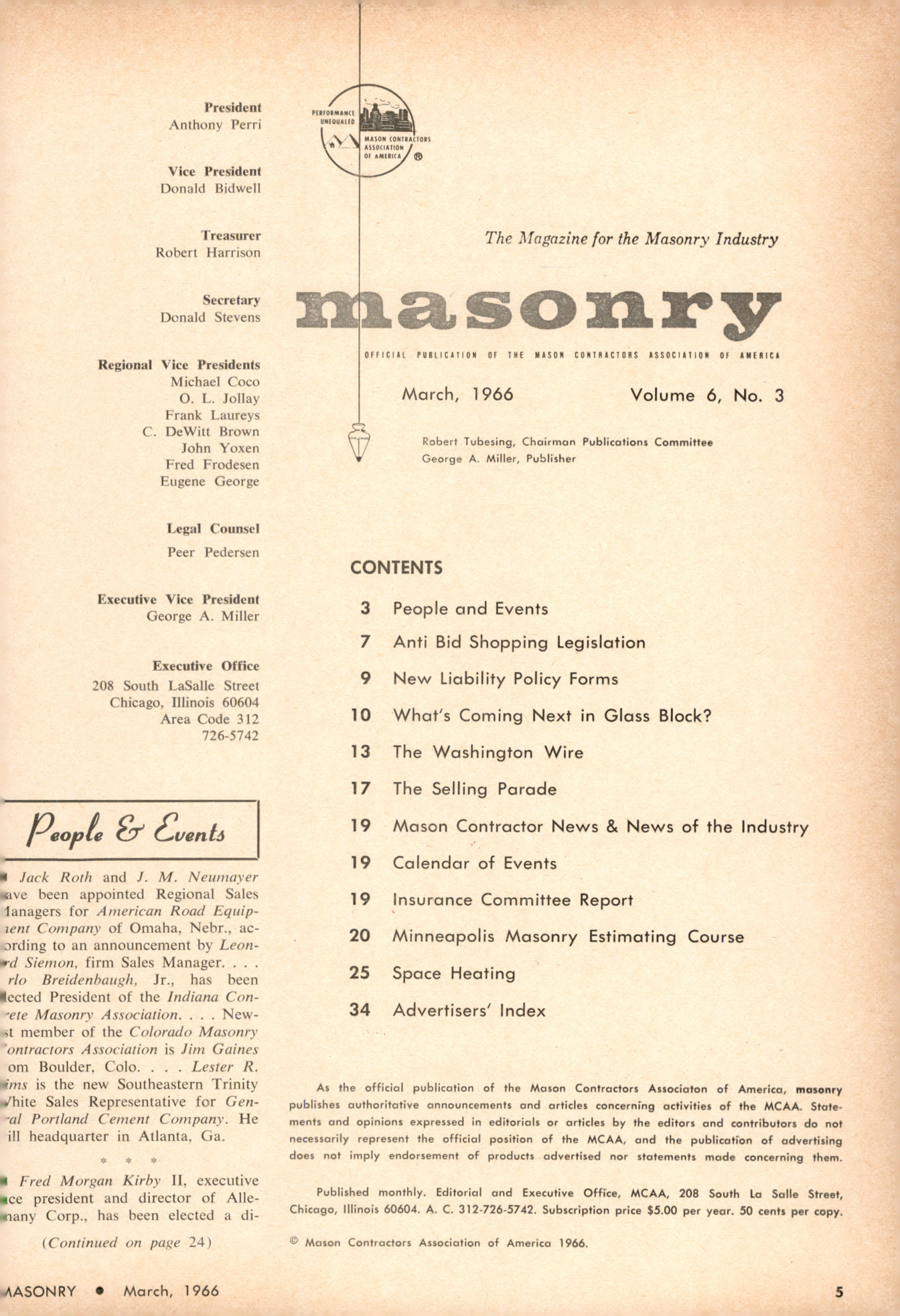 Masonry Magazine March 1966 Page. 5