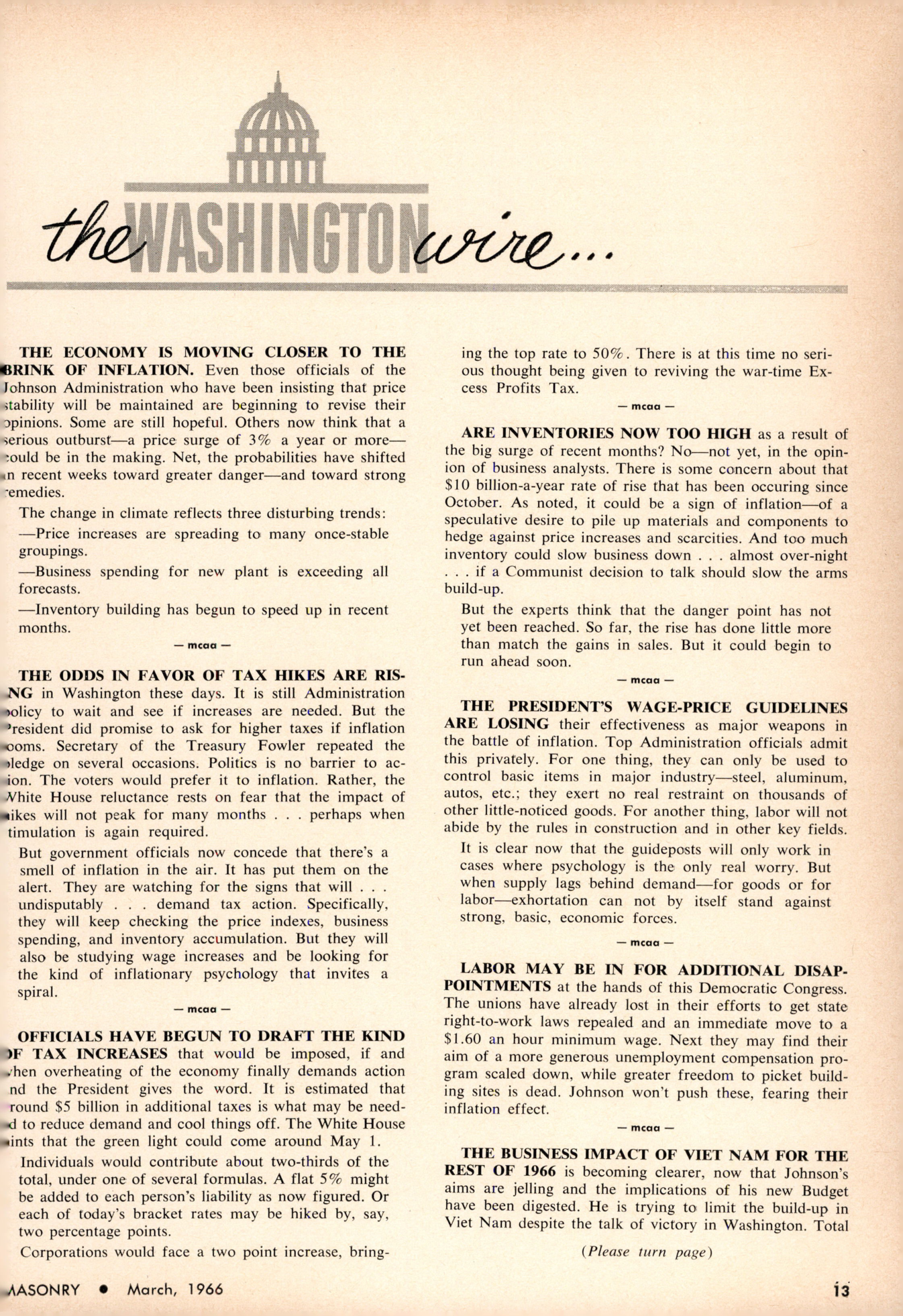 Masonry Magazine March 1966 Page. 13