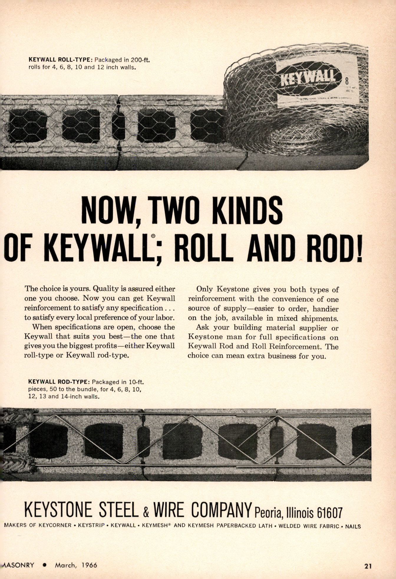 Masonry Magazine March 1966 Page. 21
