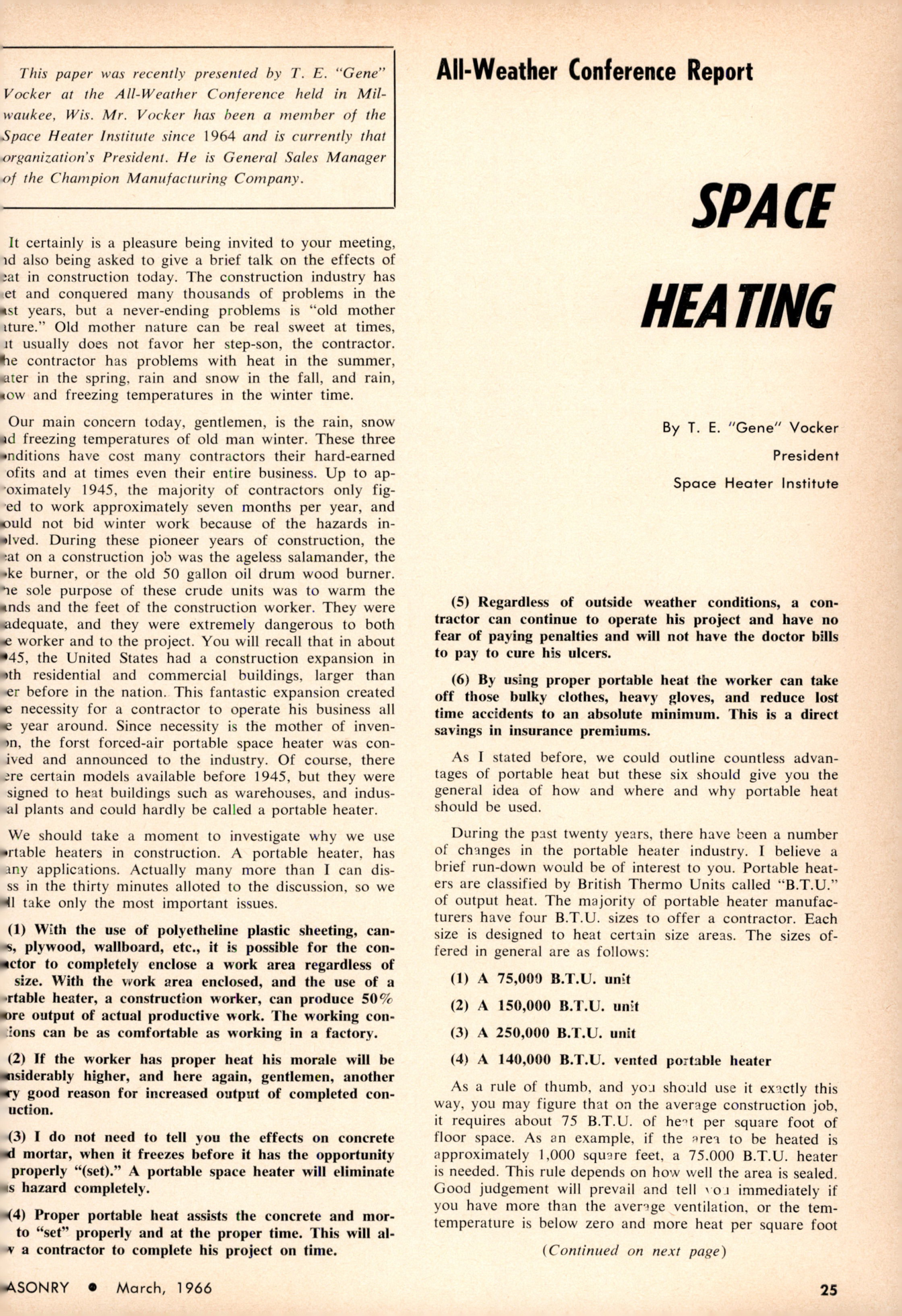 Masonry Magazine March 1966 Page. 25