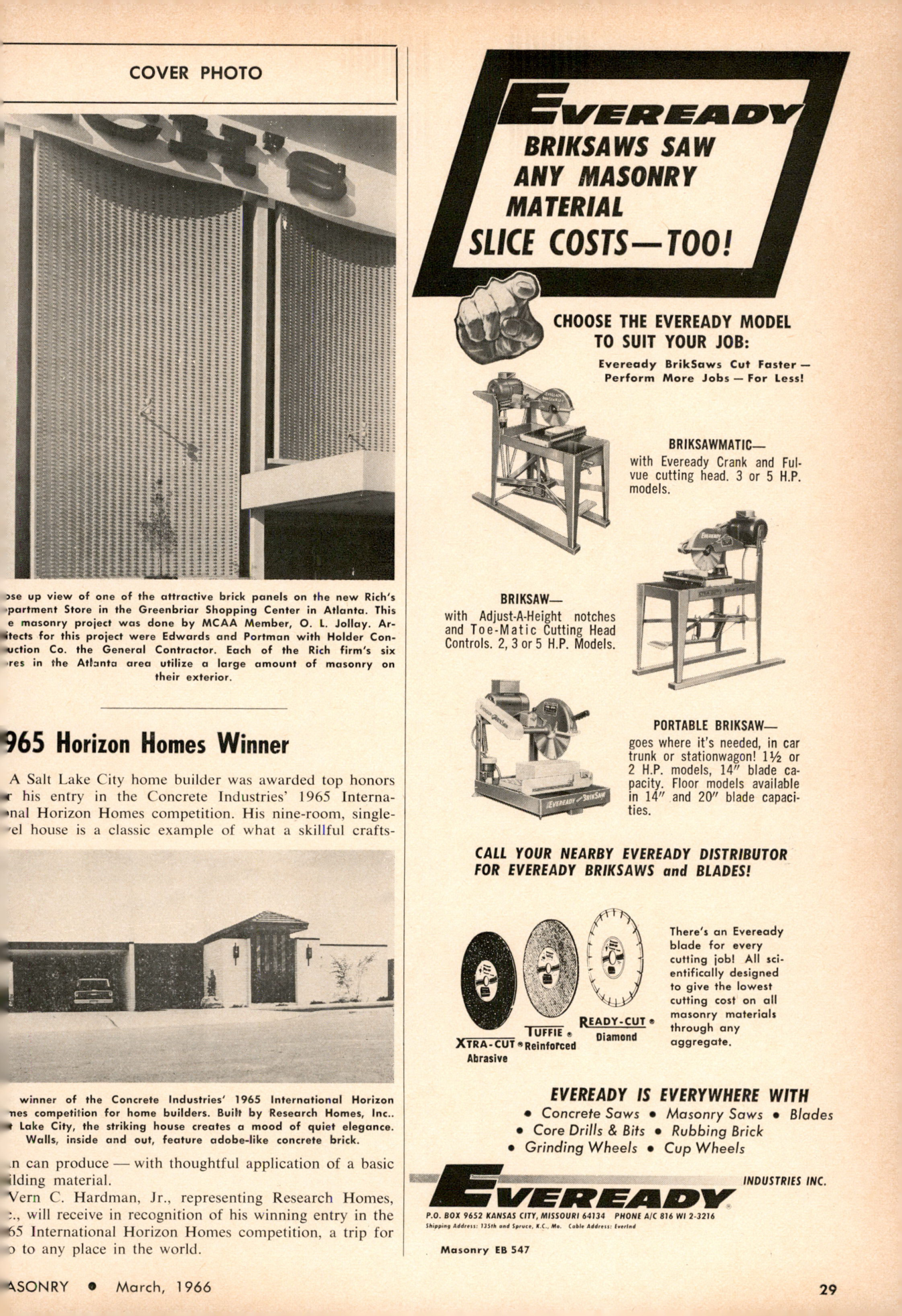 Masonry Magazine March 1966 Page. 29