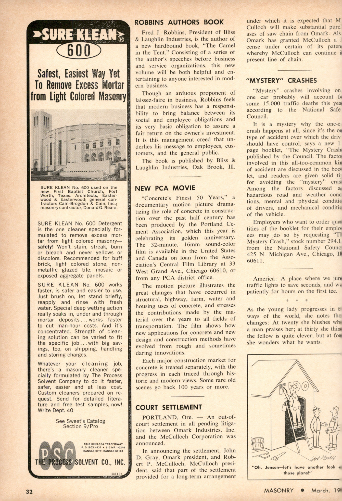 Masonry Magazine March 1966 Page. 32