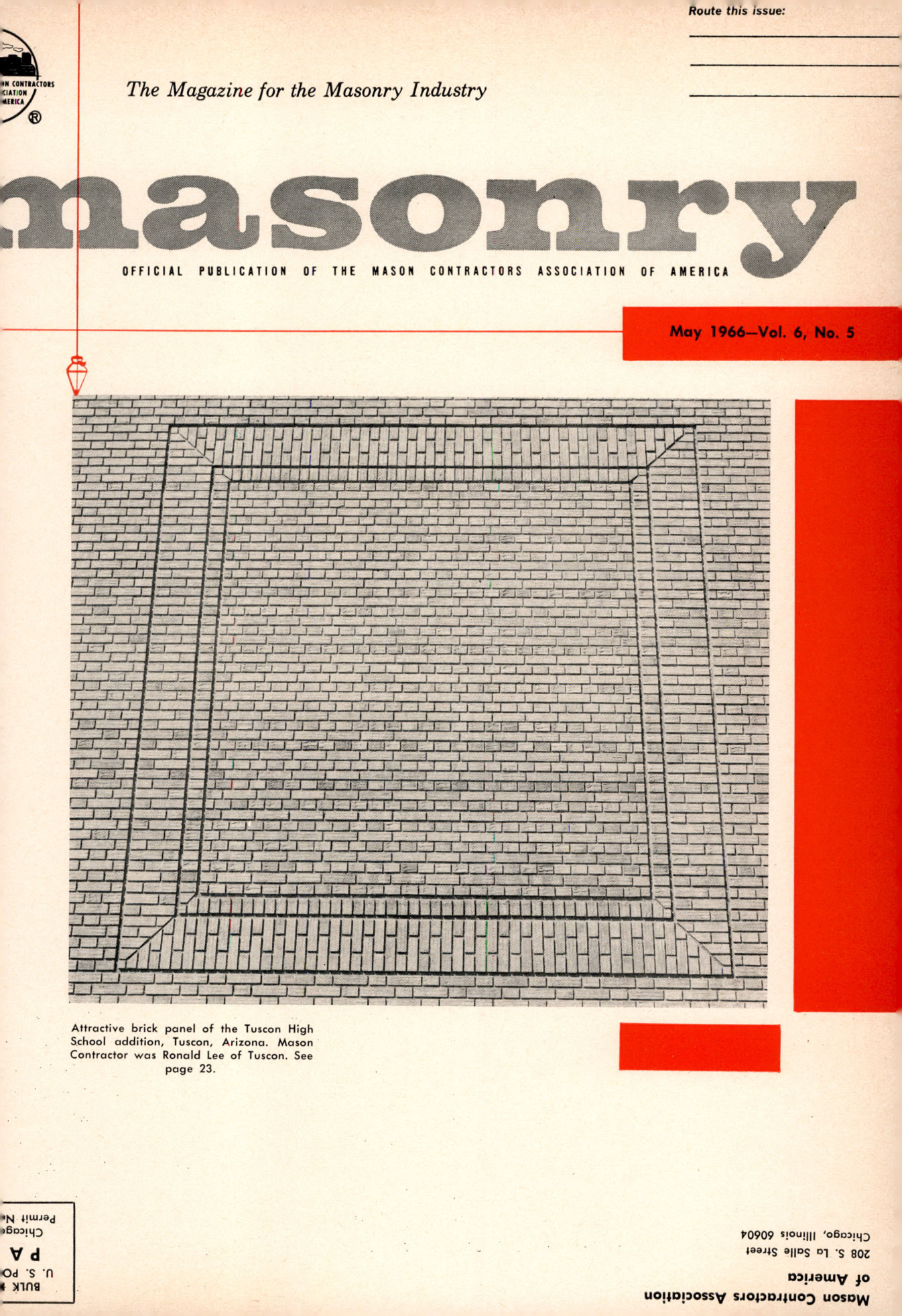 Masonry Magazine May 1966 Page. 1